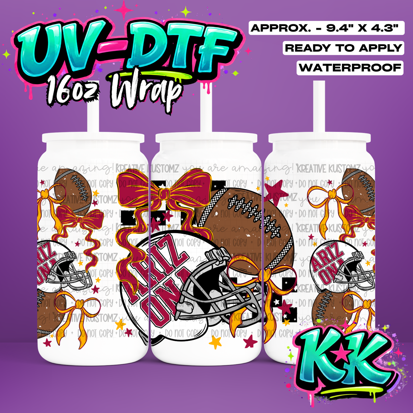 6685 | UV DTF Cup Wrap for 16oz Libbey Glass