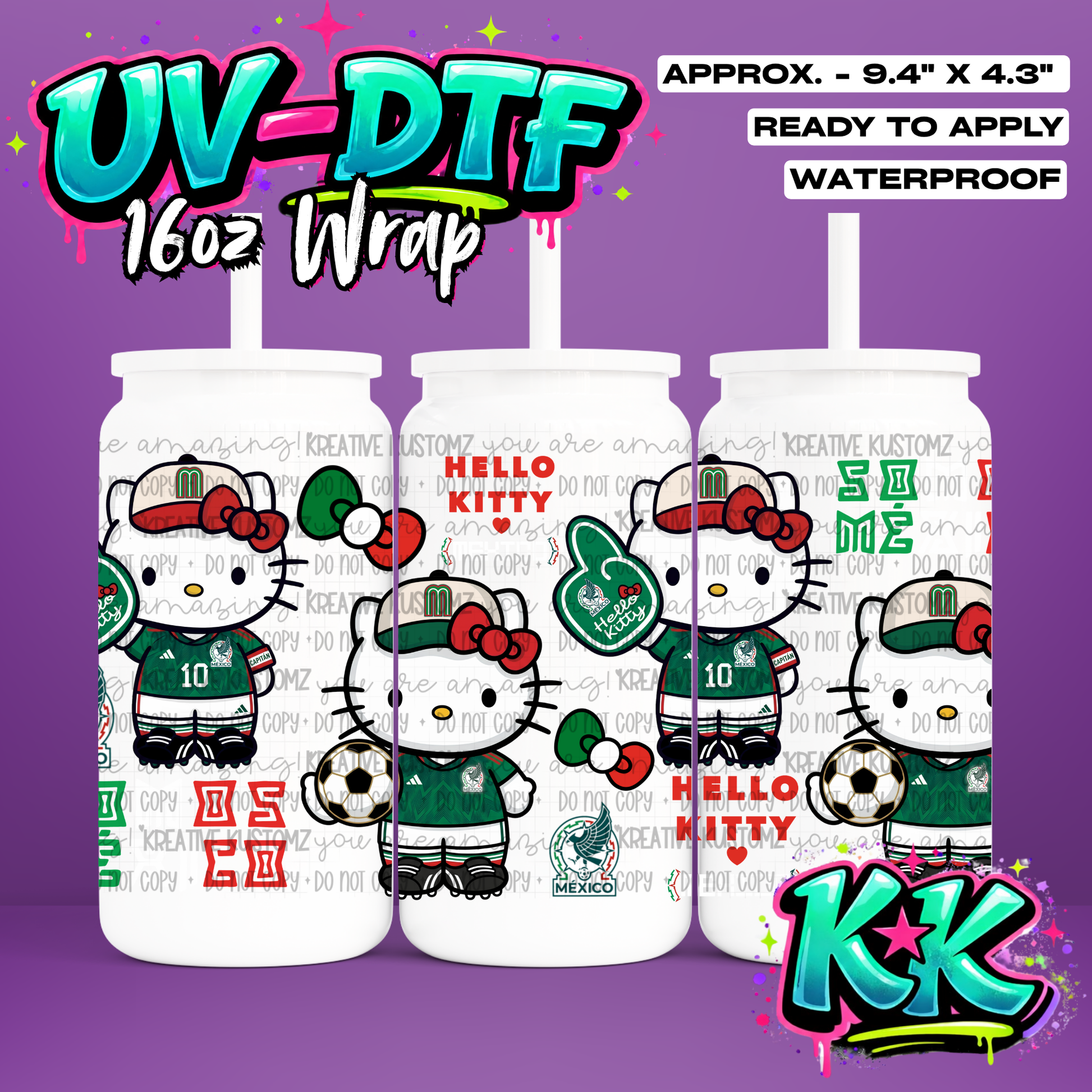 6691 | UV DTF Cup Wrap for 16oz Libbey Glass