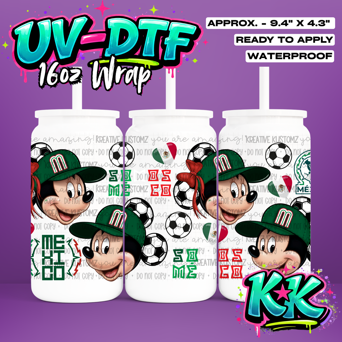 6693 | UV DTF Cup Wrap for 16oz Libbey Glass