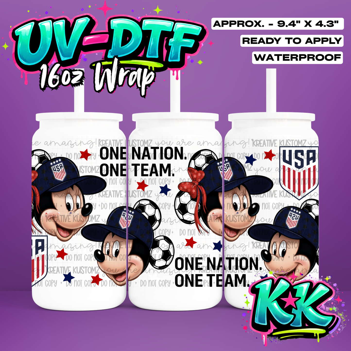 6694 | UV DTF Cup Wrap for 16oz Libbey Glass