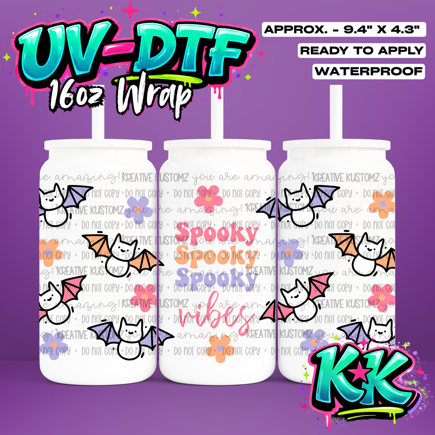 6696 | UV DTF Cup Wrap for 16oz Libbey Glass