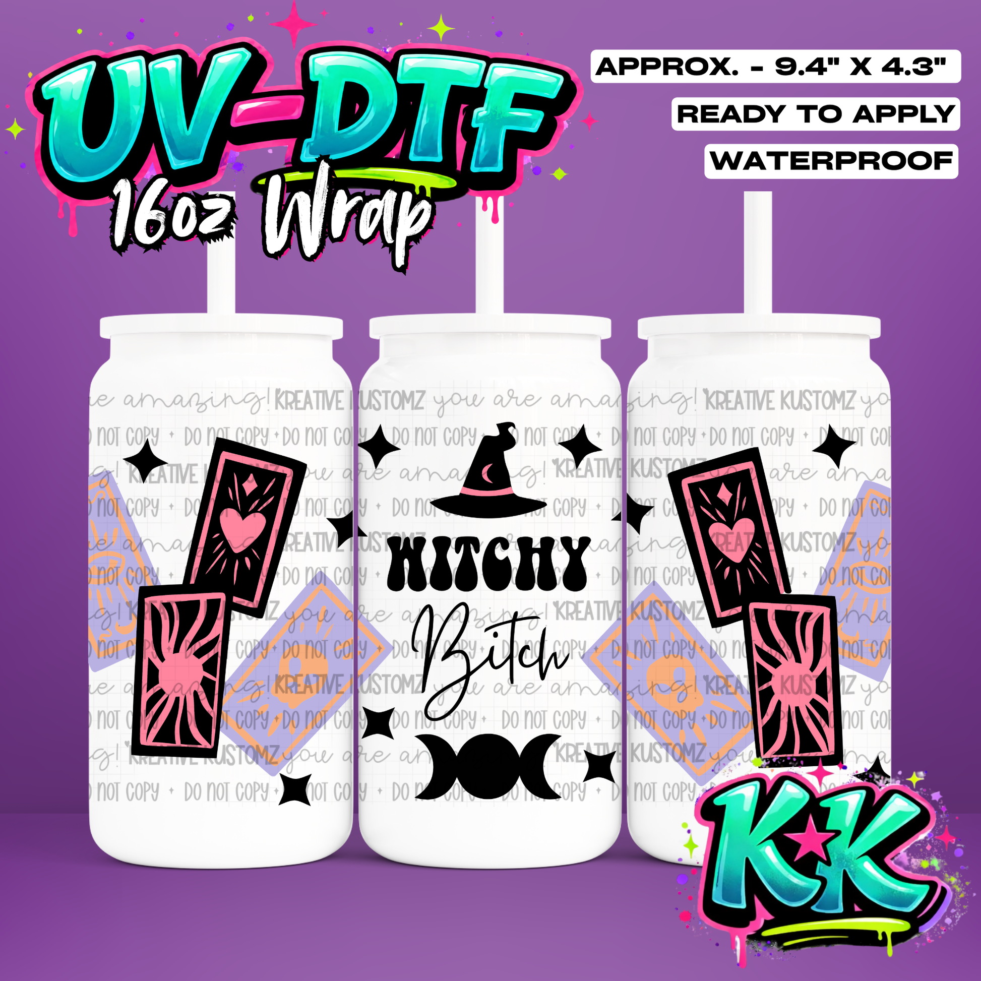 6700 | UV DTF Cup Wrap for 16oz Libbey Glass