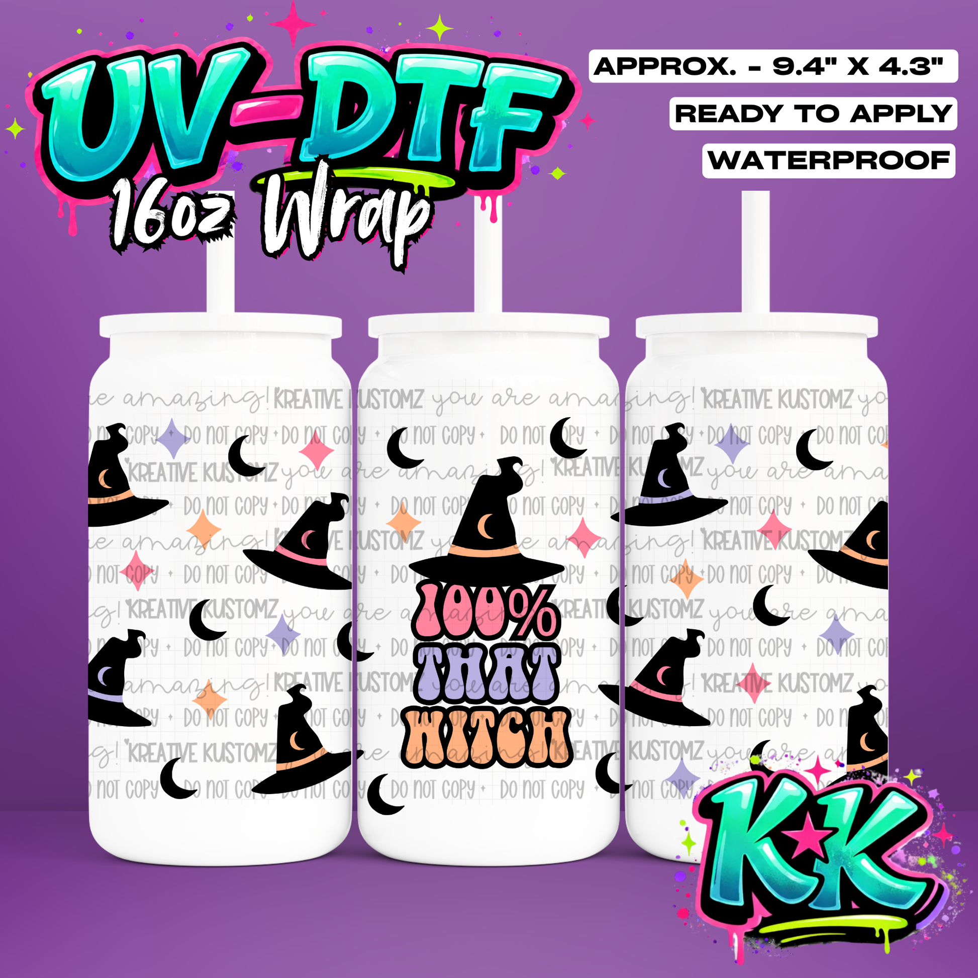 6701 | UV DTF Cup Wrap for 16oz Libbey Glass