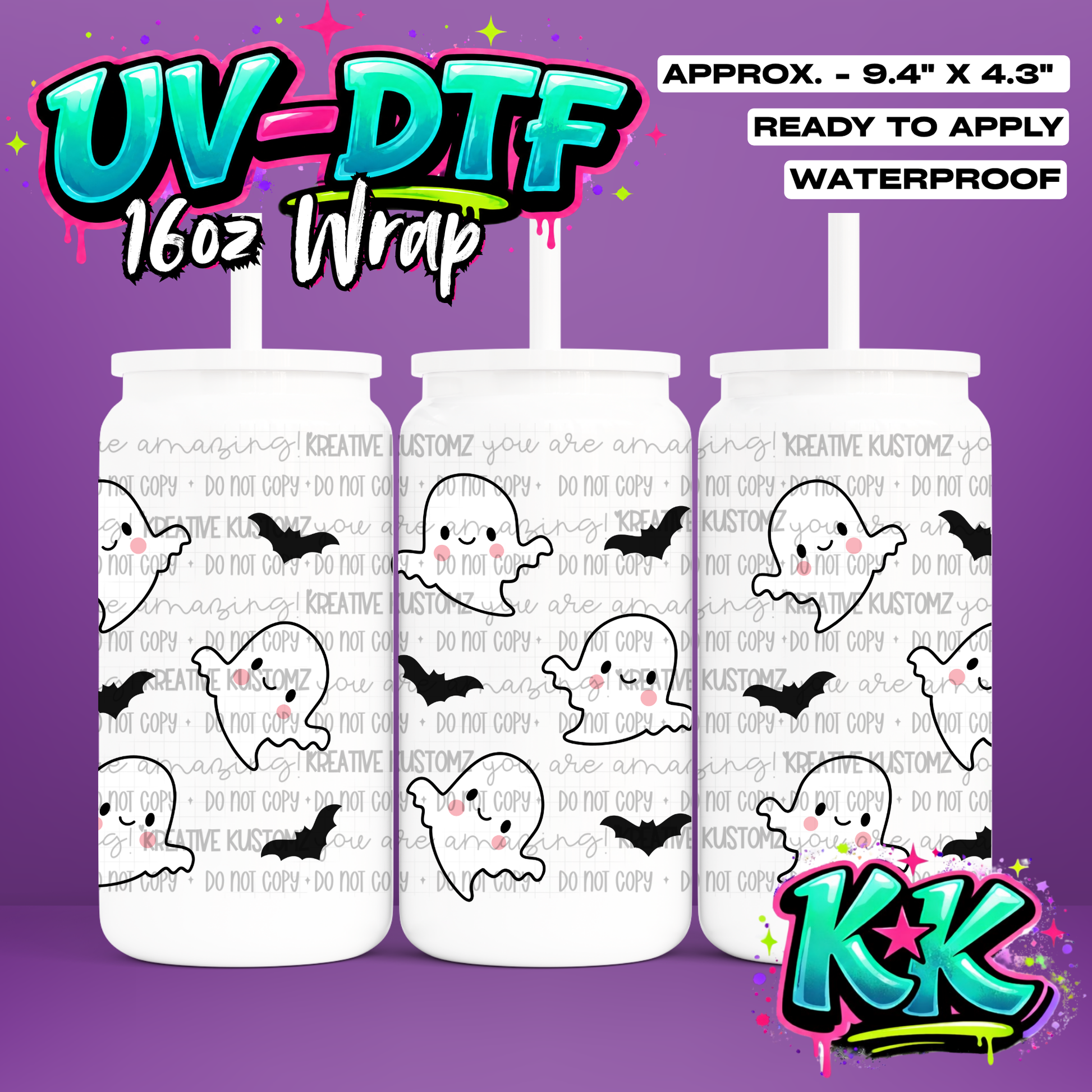 6711 | UV DTF Cup Wrap for 16oz Libbey Glass