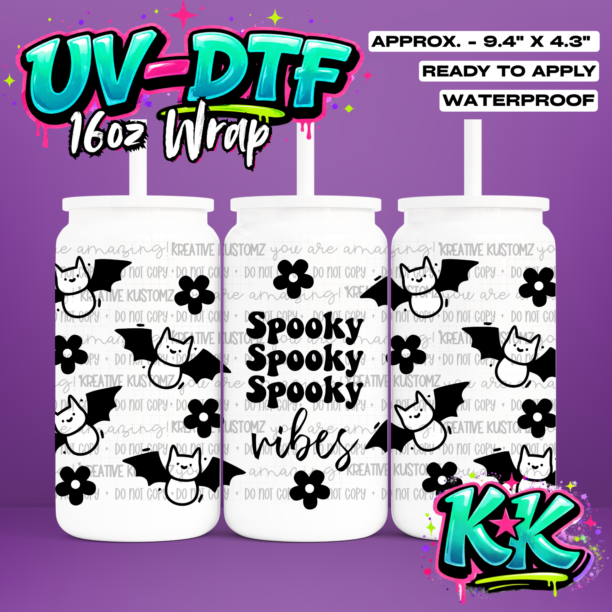 6712 | UV DTF Cup Wrap for 16oz Libbey Glass