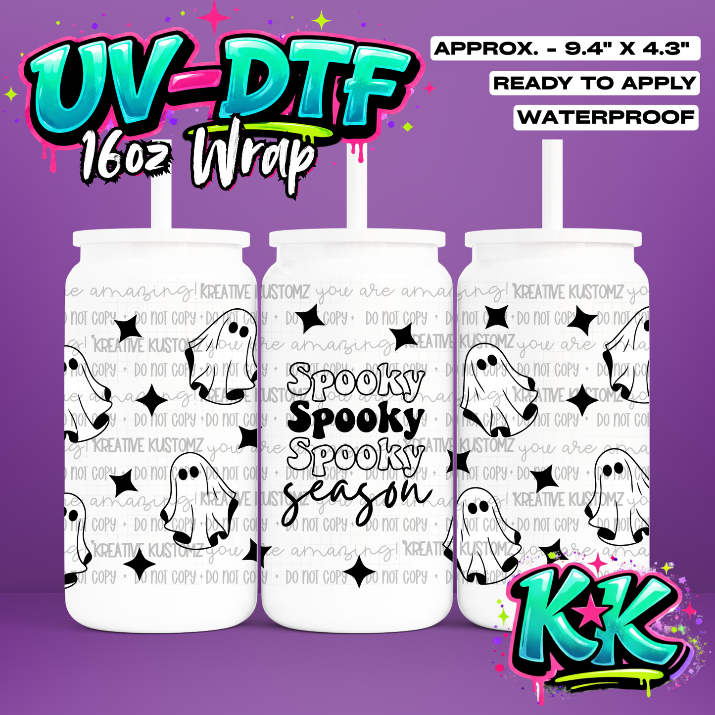 6713 | UV DTF Cup Wrap for 16oz Libbey Glass