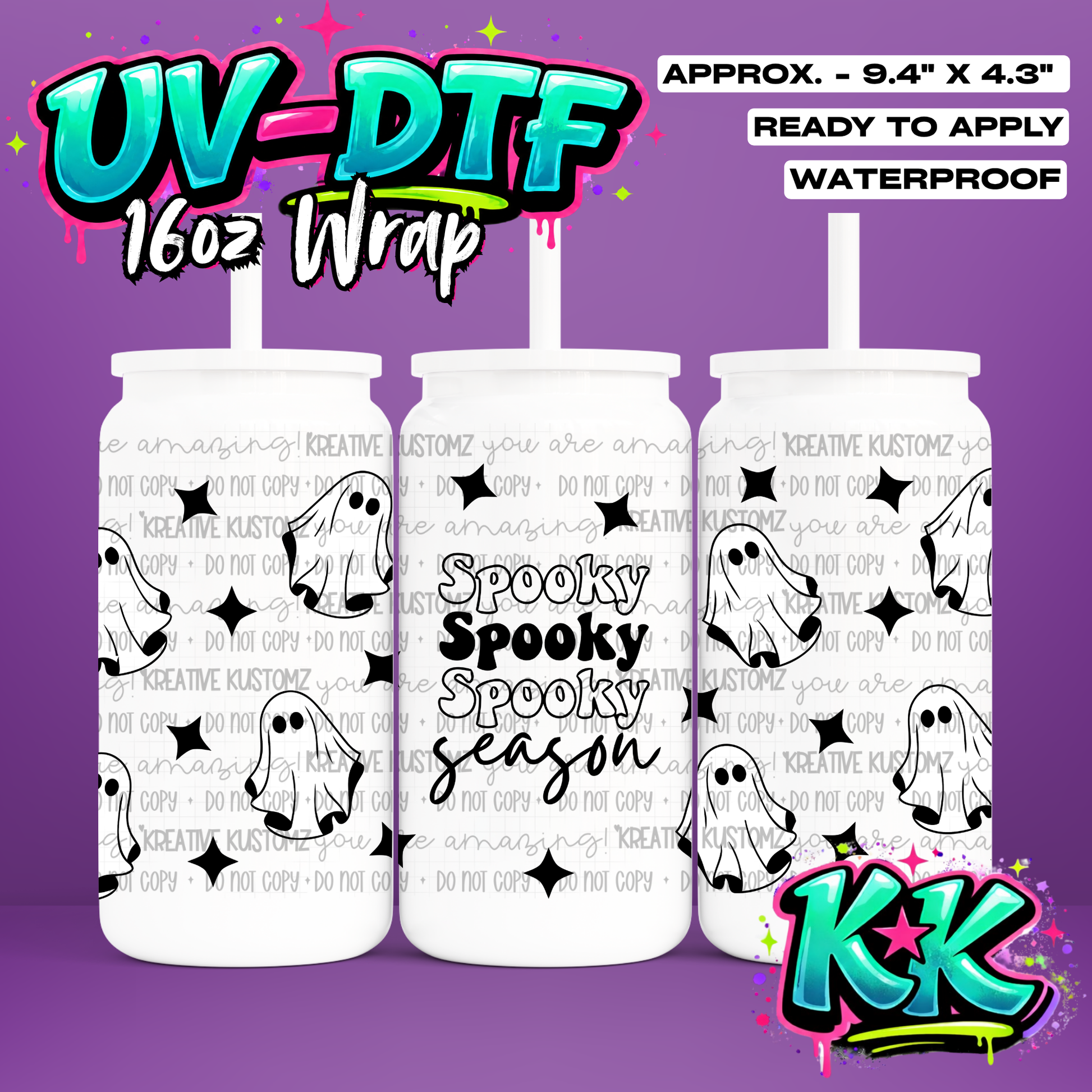 6713 | UV DTF Cup Wrap for 16oz Libbey Glass
