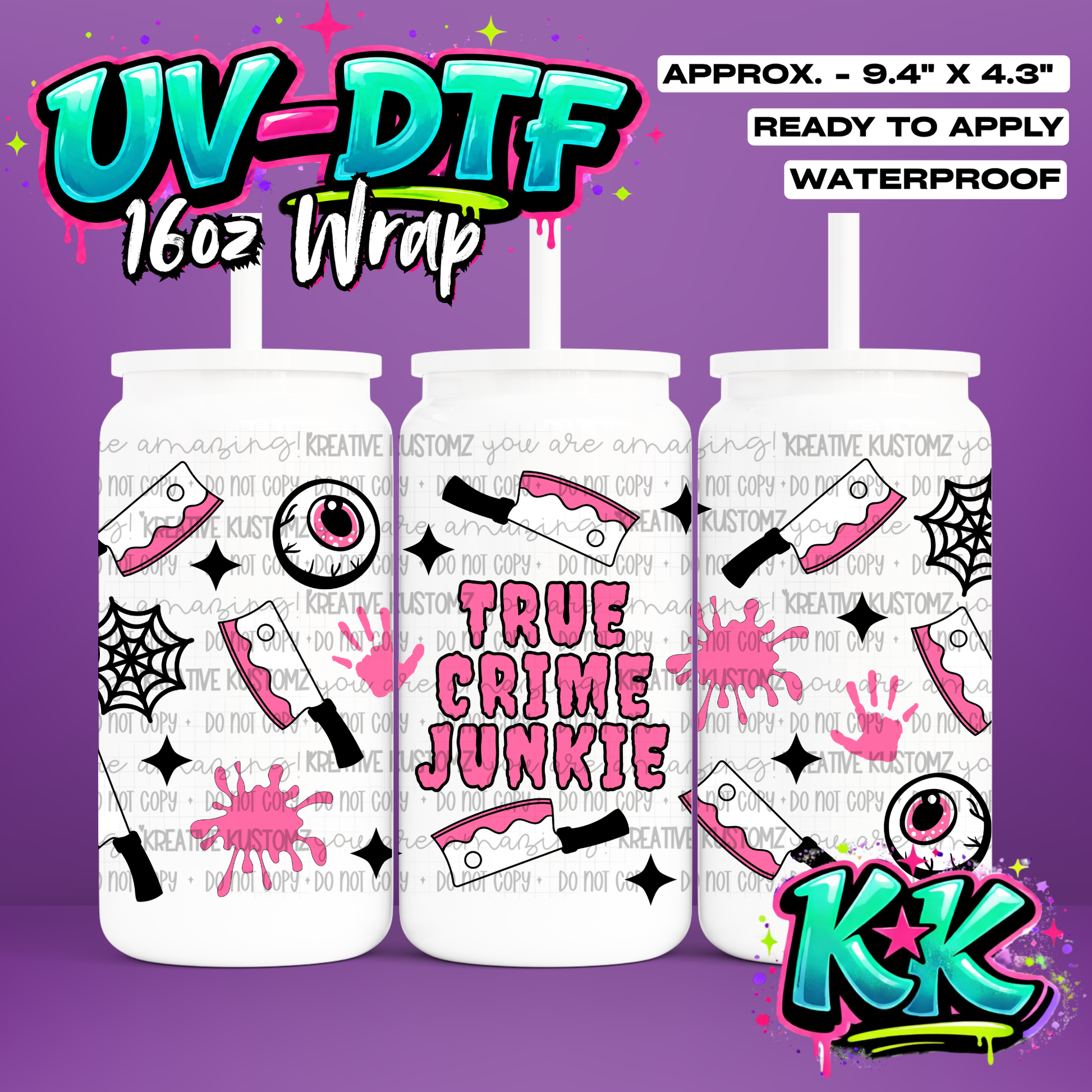 6722 | UV DTF Cup Wrap for 16oz Libbey Glass