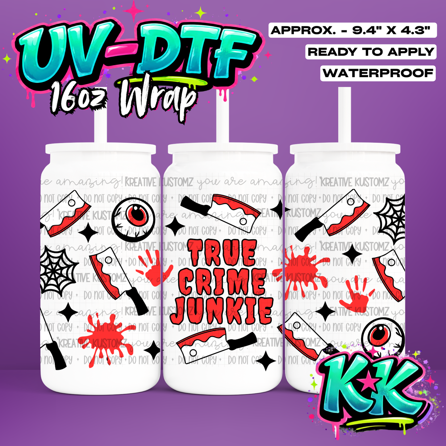 6723 | UV DTF Cup Wrap for 16oz Libbey Glass