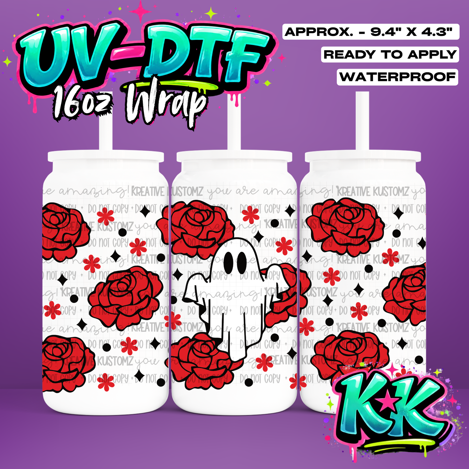 6724 | UV DTF Cup Wrap for 16oz Libbey Glass