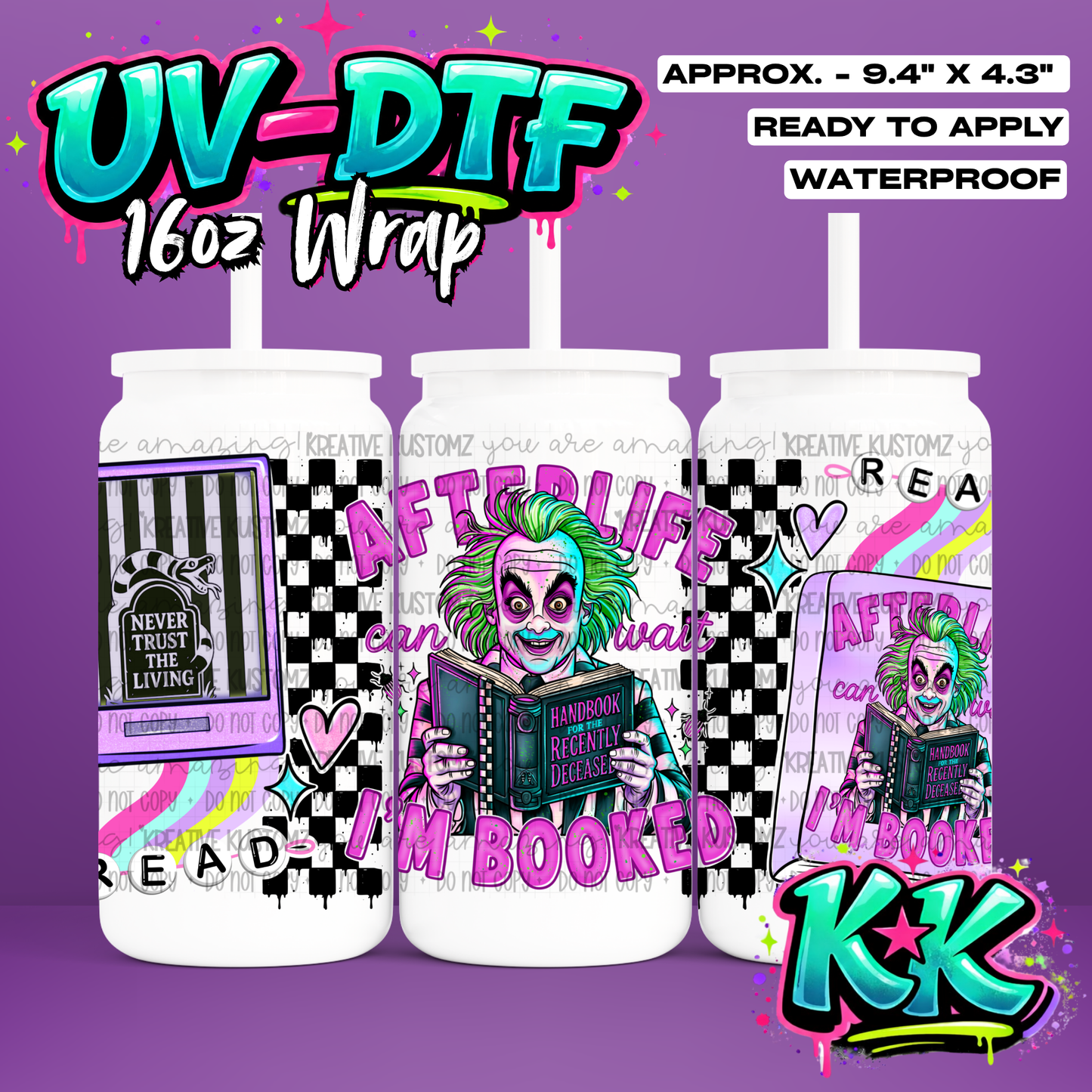 6725 | UV DTF Cup Wrap for 16oz Libbey Glass