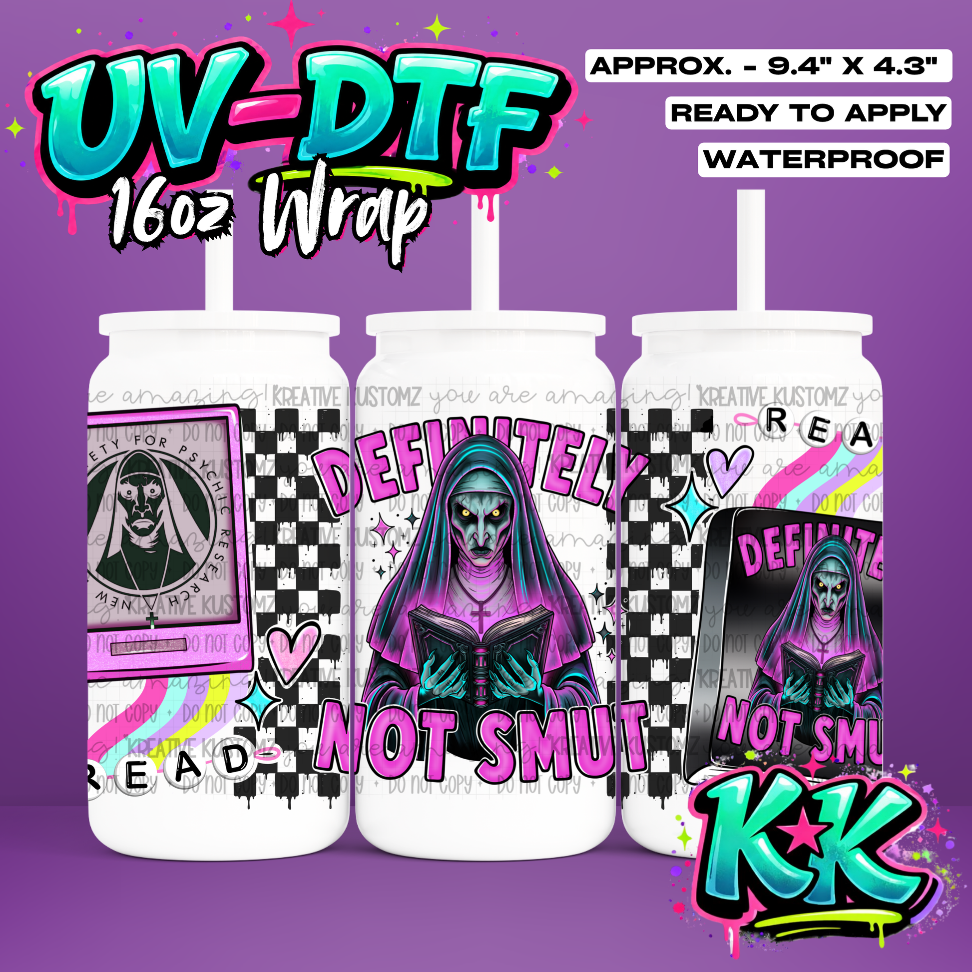 6728 | UV DTF Cup Wrap for 16oz Libbey Glass