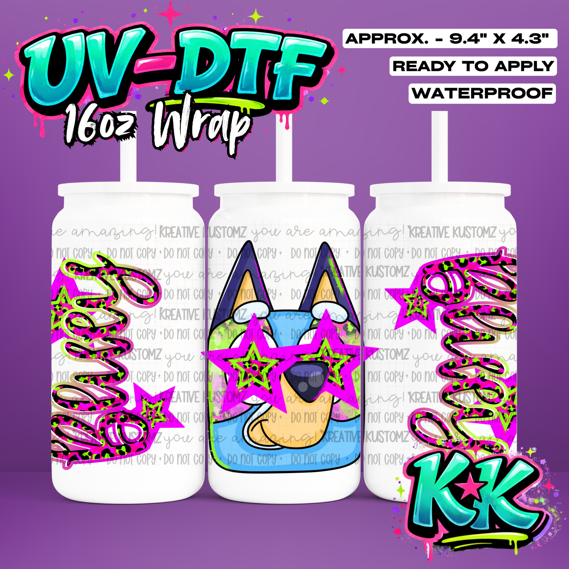 6730 | UV DTF Cup Wrap for 16oz Libbey Glass