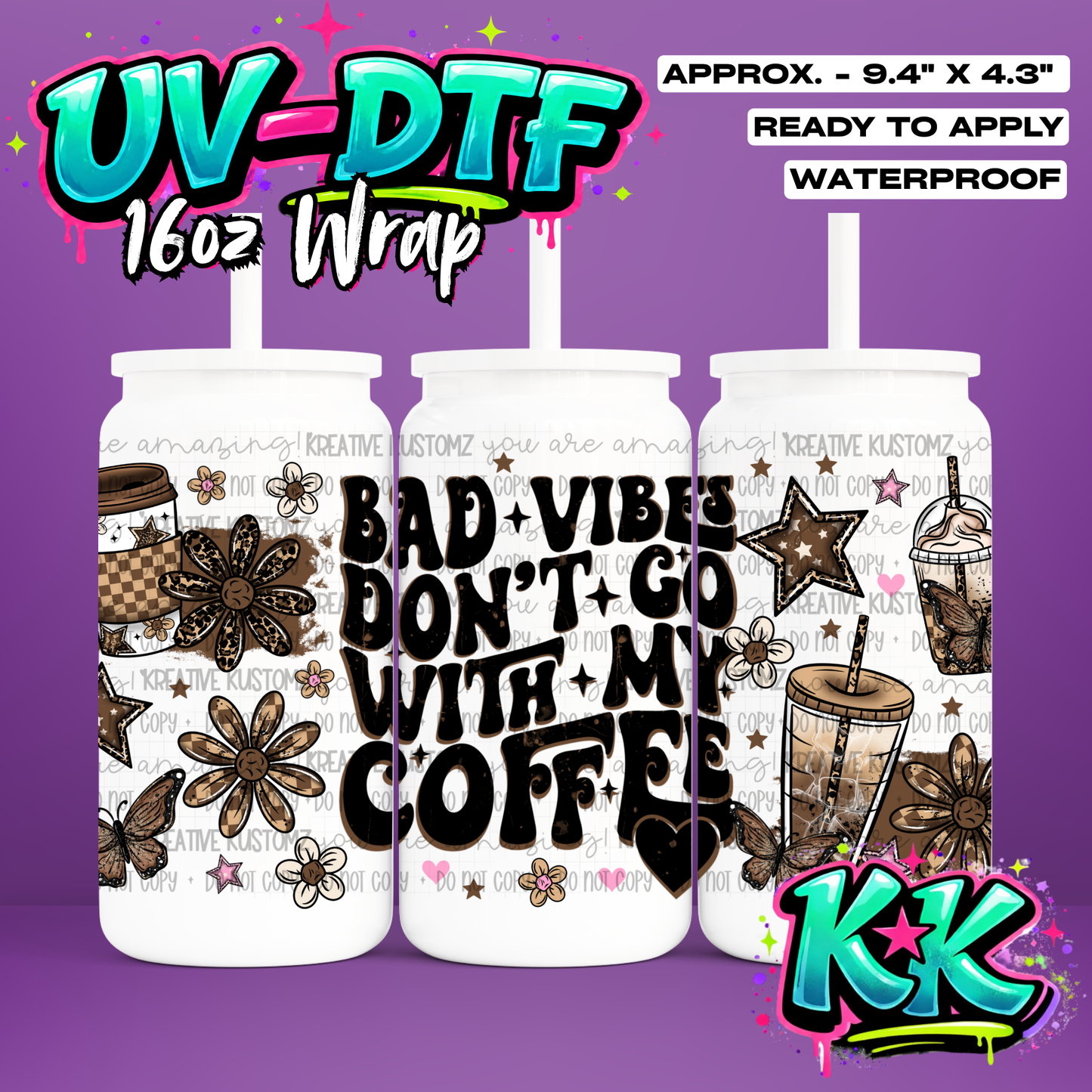 6732 | UV DTF Cup Wrap for 16oz Libbey Glass