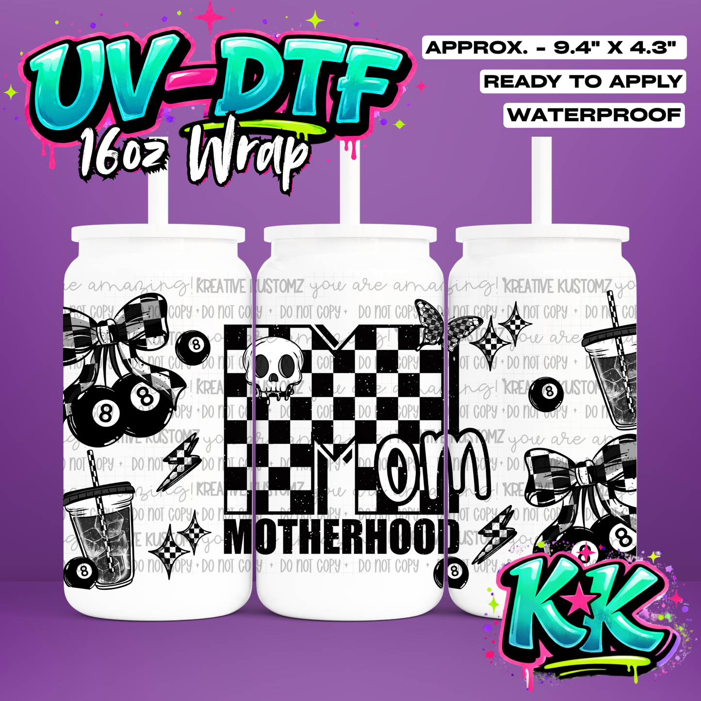 6736 | UV DTF Cup Wrap for 16oz Libbey Glass