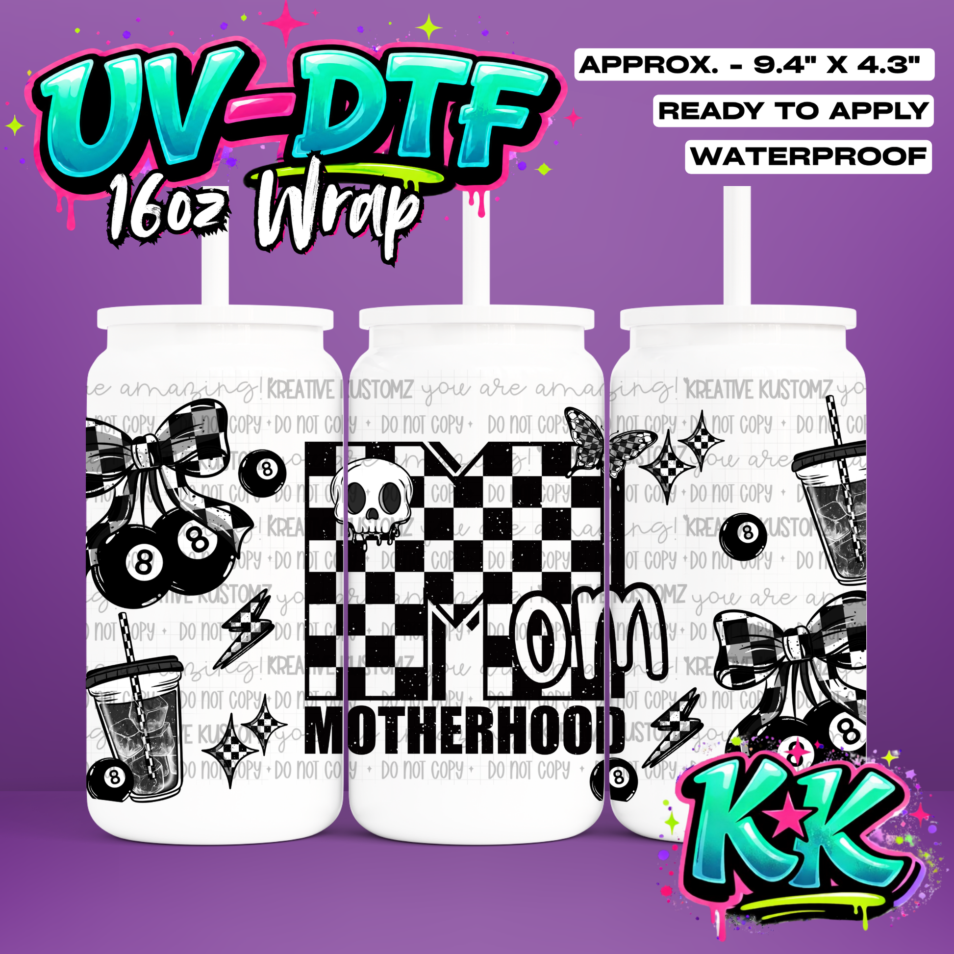 6736 | UV DTF Cup Wrap for 16oz Libbey Glass