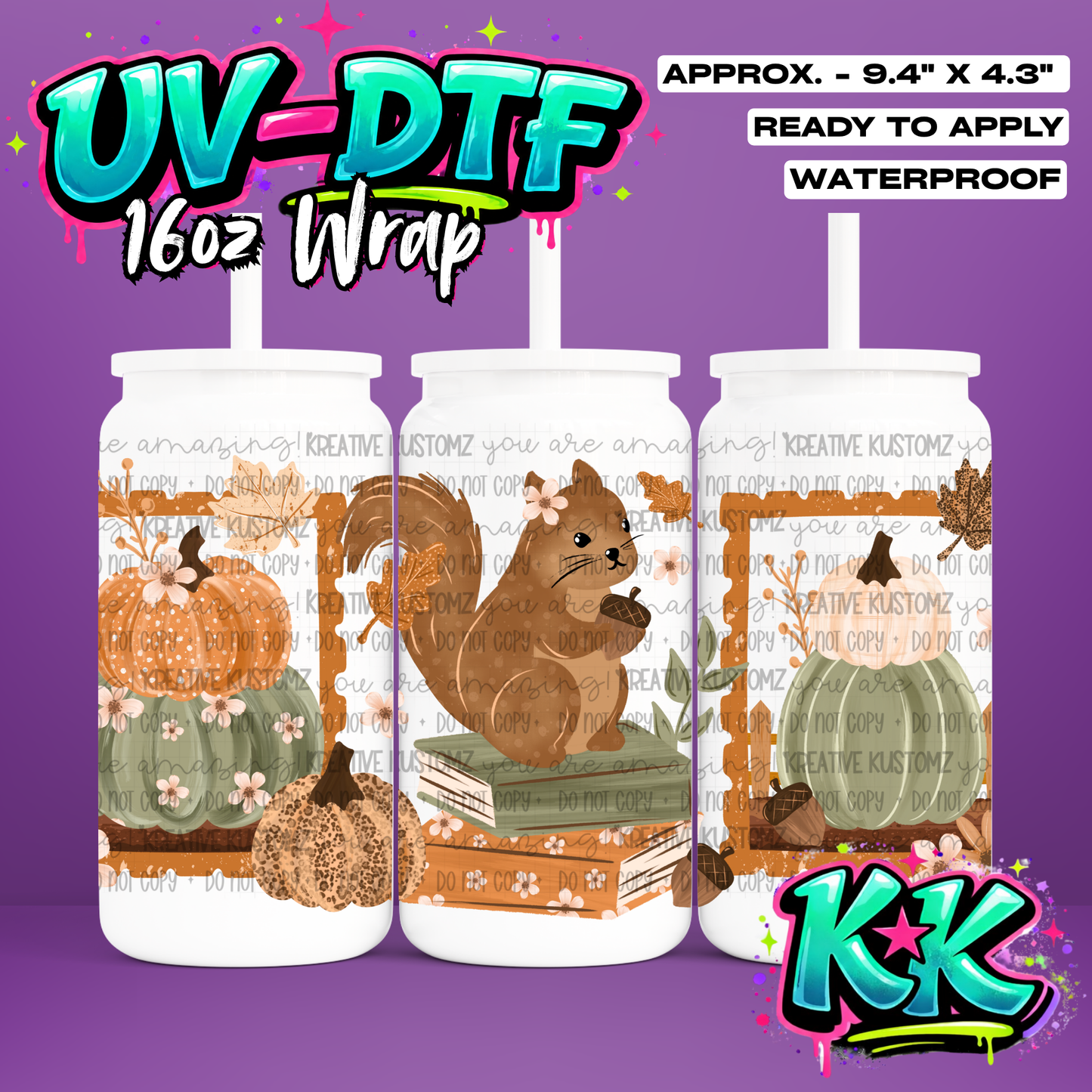 6746 | UV DTF Cup Wrap for 16oz Libbey Glass