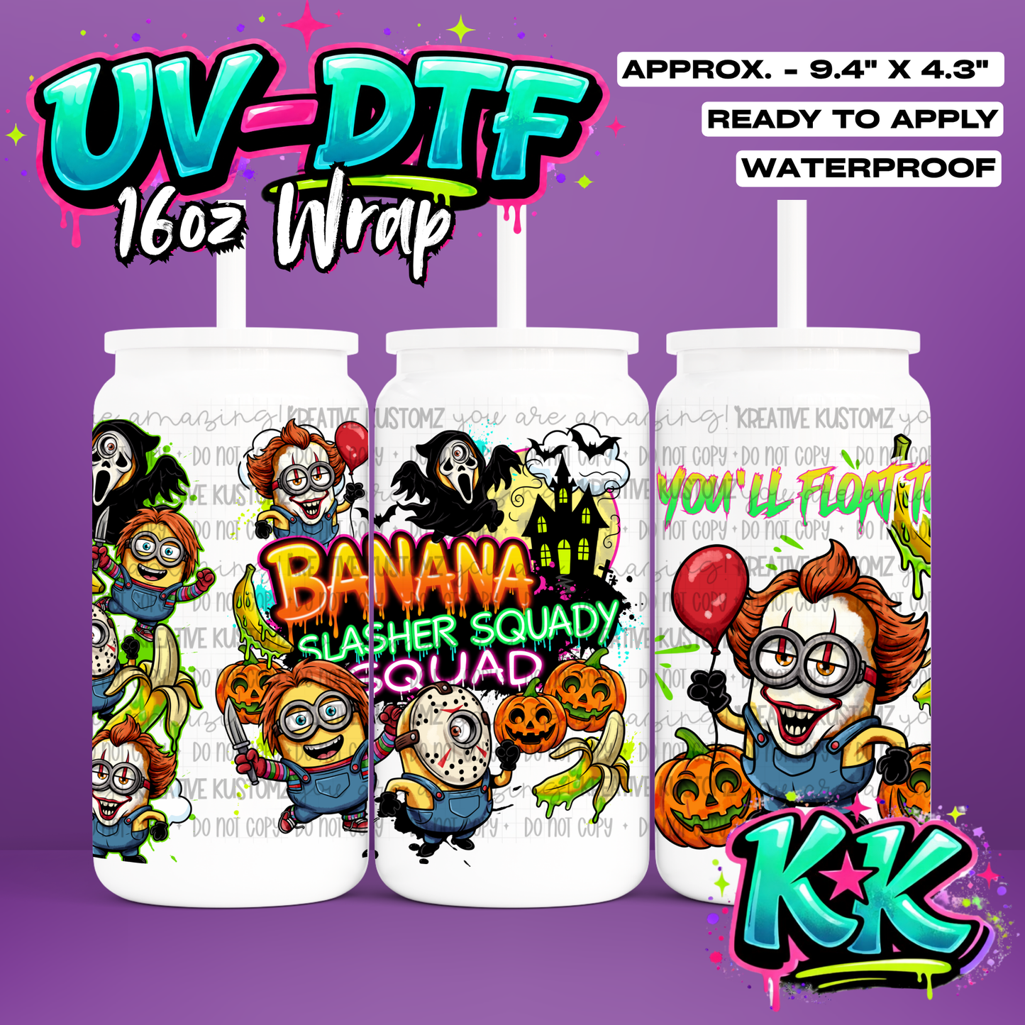 6756 | UV DTF Cup Wrap for 16oz Libbey Glass
