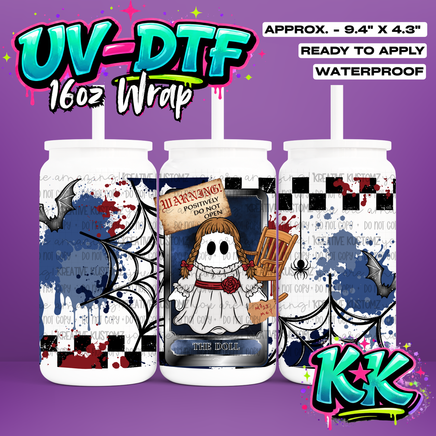 6763 | UV DTF Cup Wrap for 16oz Libbey Glass