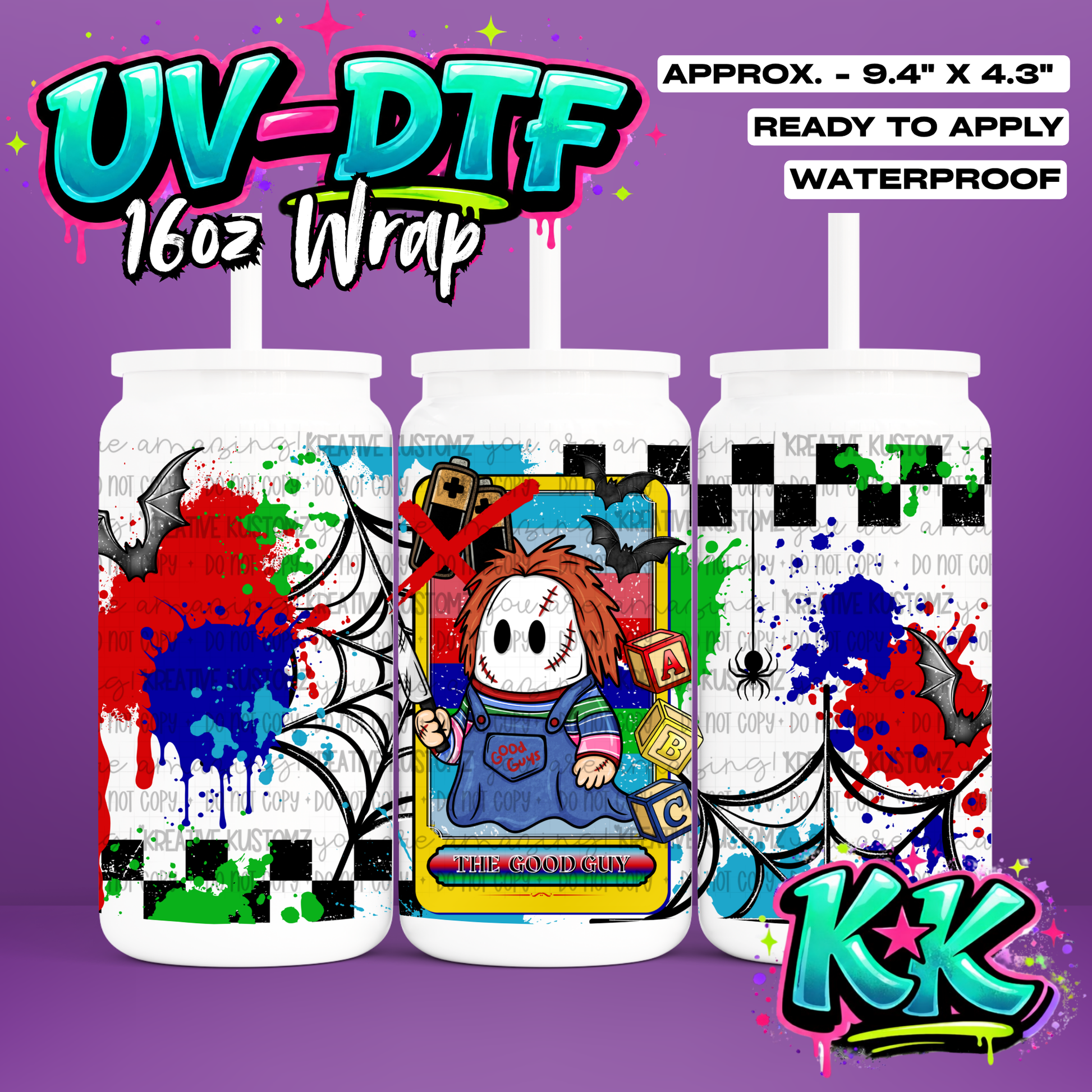 6765 | UV DTF Cup Wrap for 16oz Libbey Glass