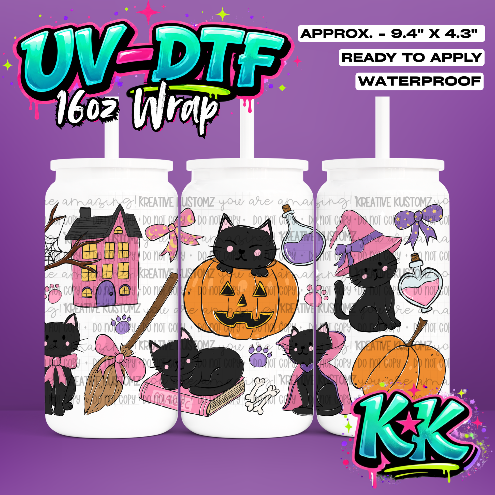 6780 | UV DTF Cup Wrap for 16oz Libbey Glass