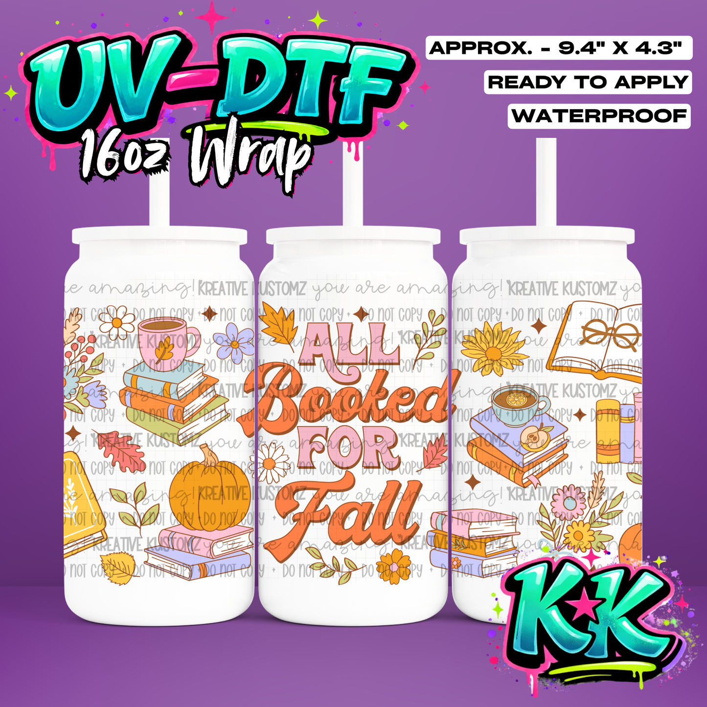 6781 | UV DTF Cup Wrap for 16oz Libbey Glass