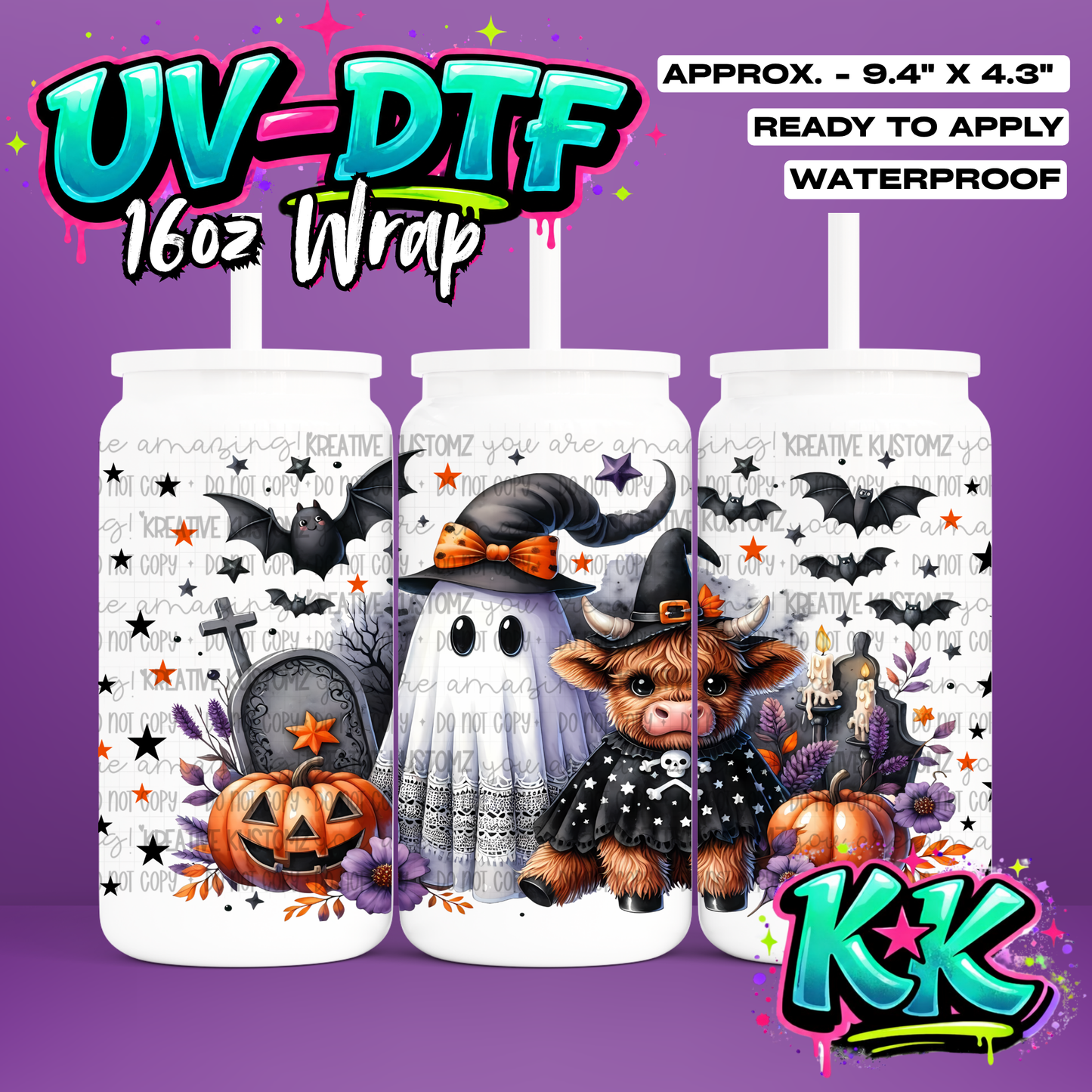 6783 | UV DTF Cup Wrap for 16oz Libbey Glass
