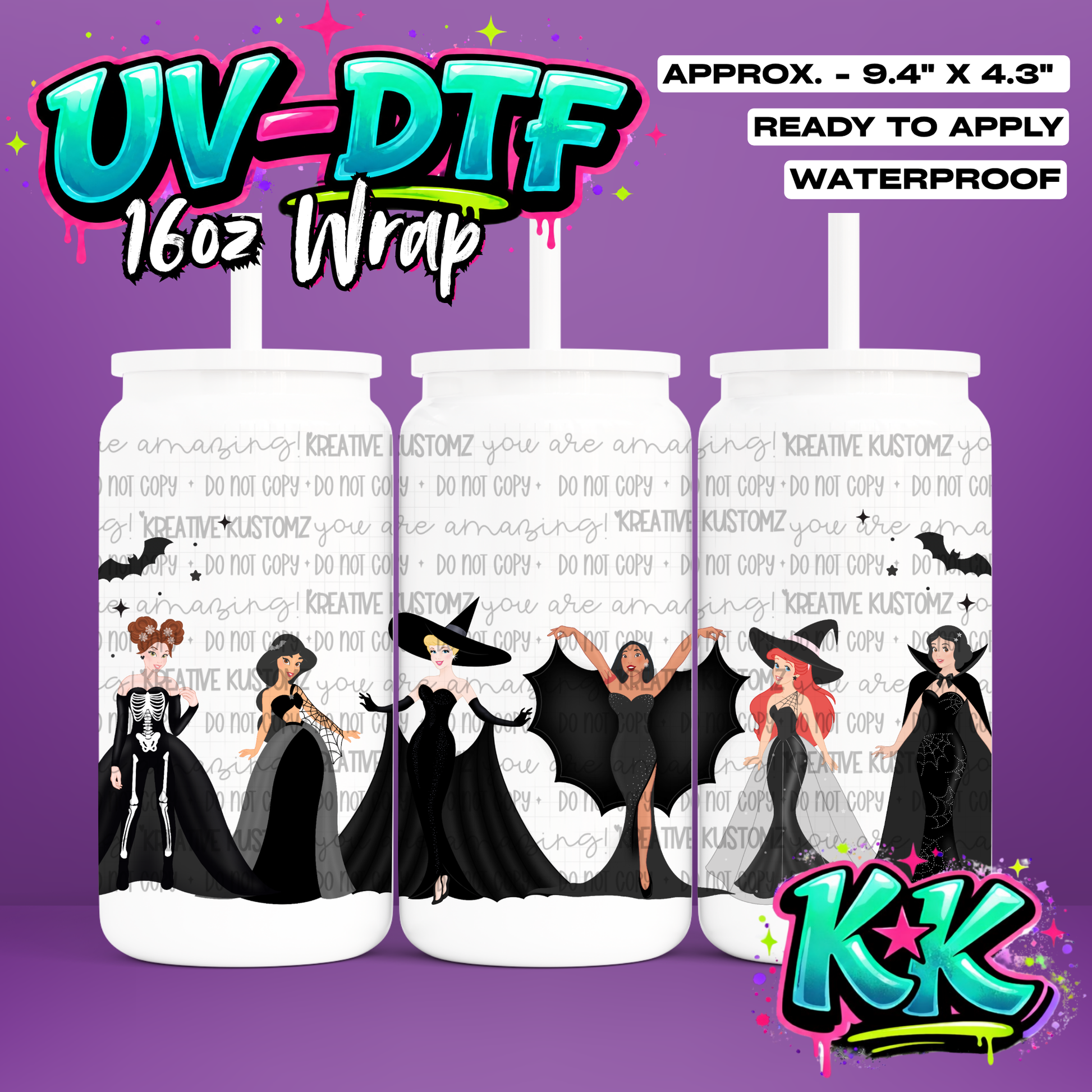 6786 | UV DTF Cup Wrap for 16oz Libbey Glass