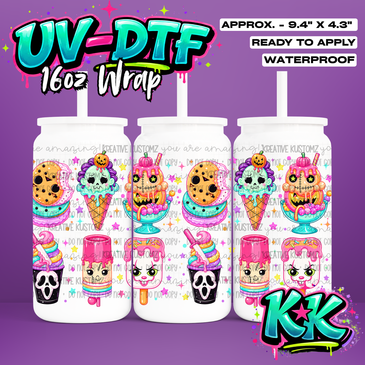 6787 | UV DTF Cup Wrap for 16oz Libbey Glass