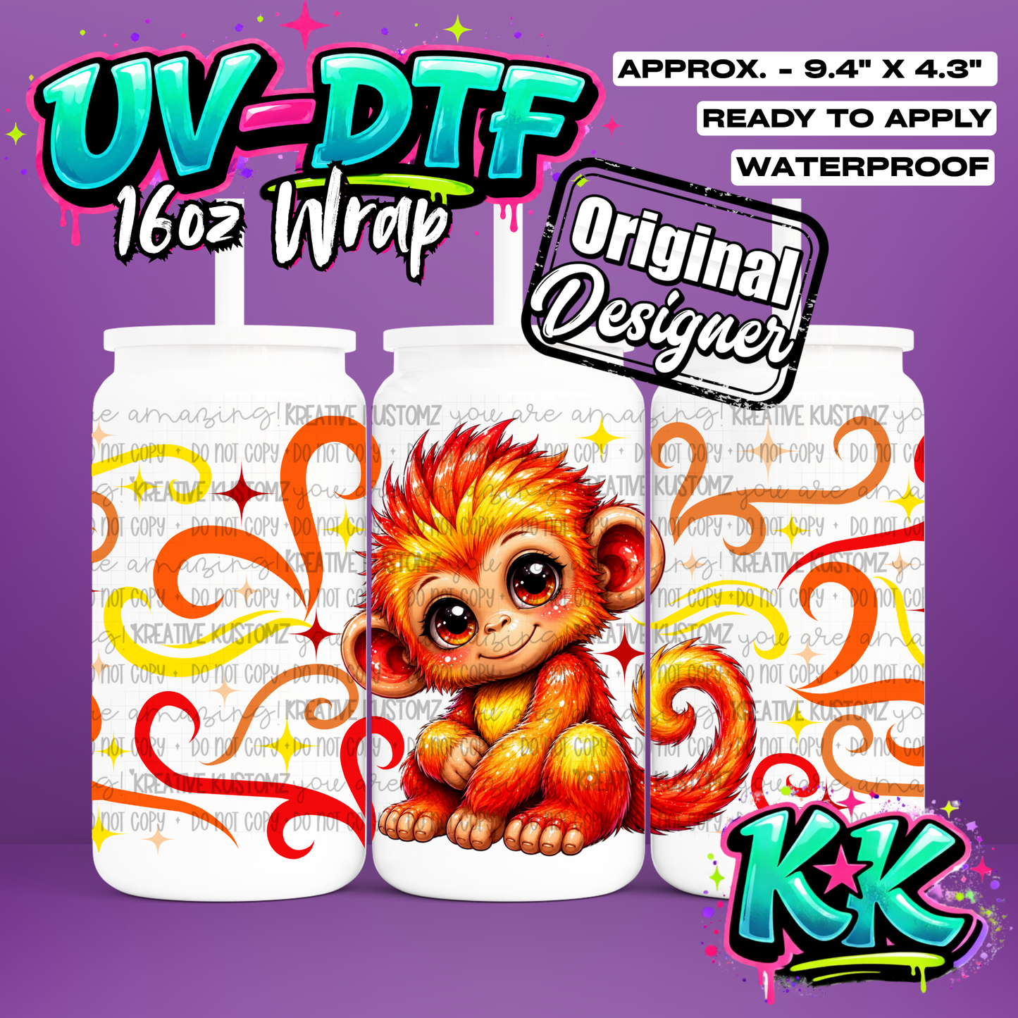 6789 | UV DTF Cup Wrap for 16oz Libbey Glass