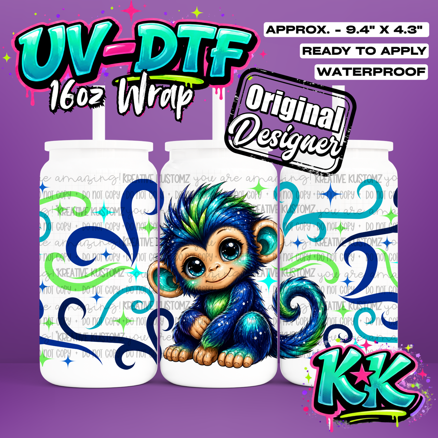 6791 | UV DTF Cup Wrap for 16oz Libbey Glass