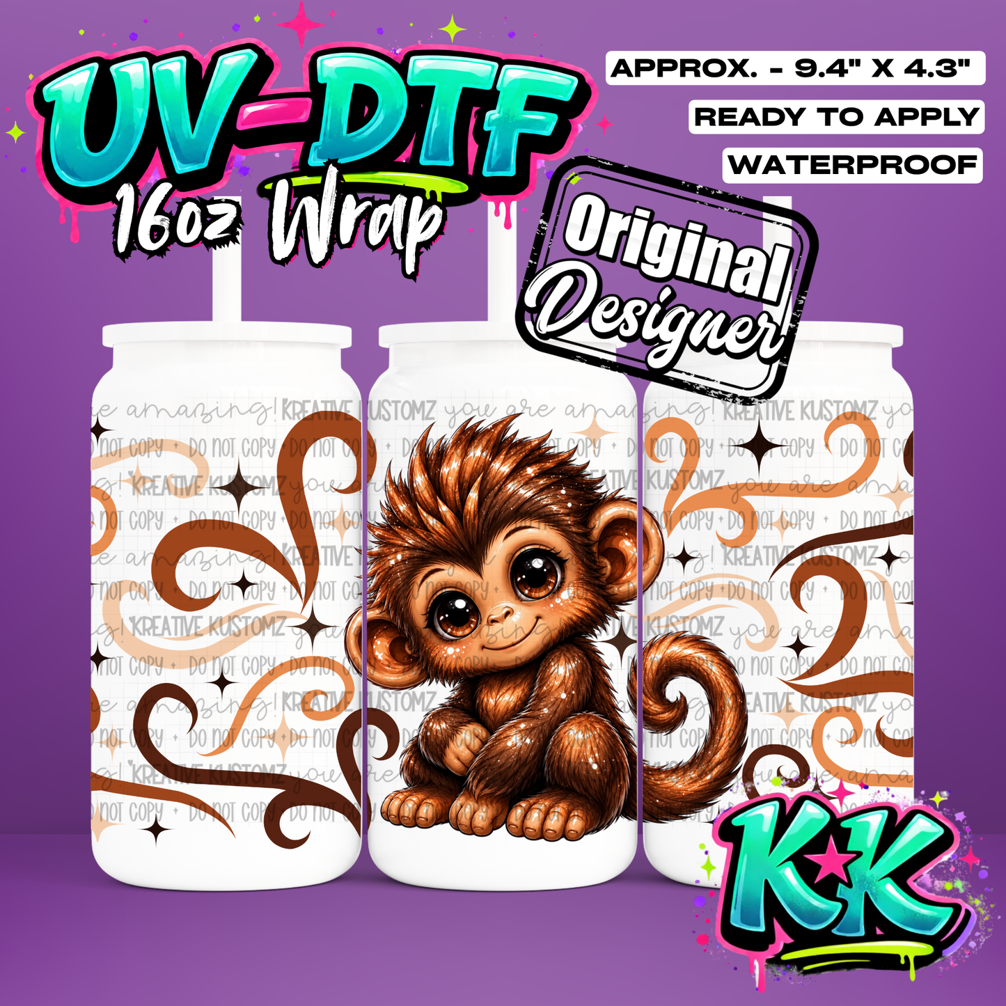 6792 | UV DTF Cup Wrap for 16oz Libbey Glass