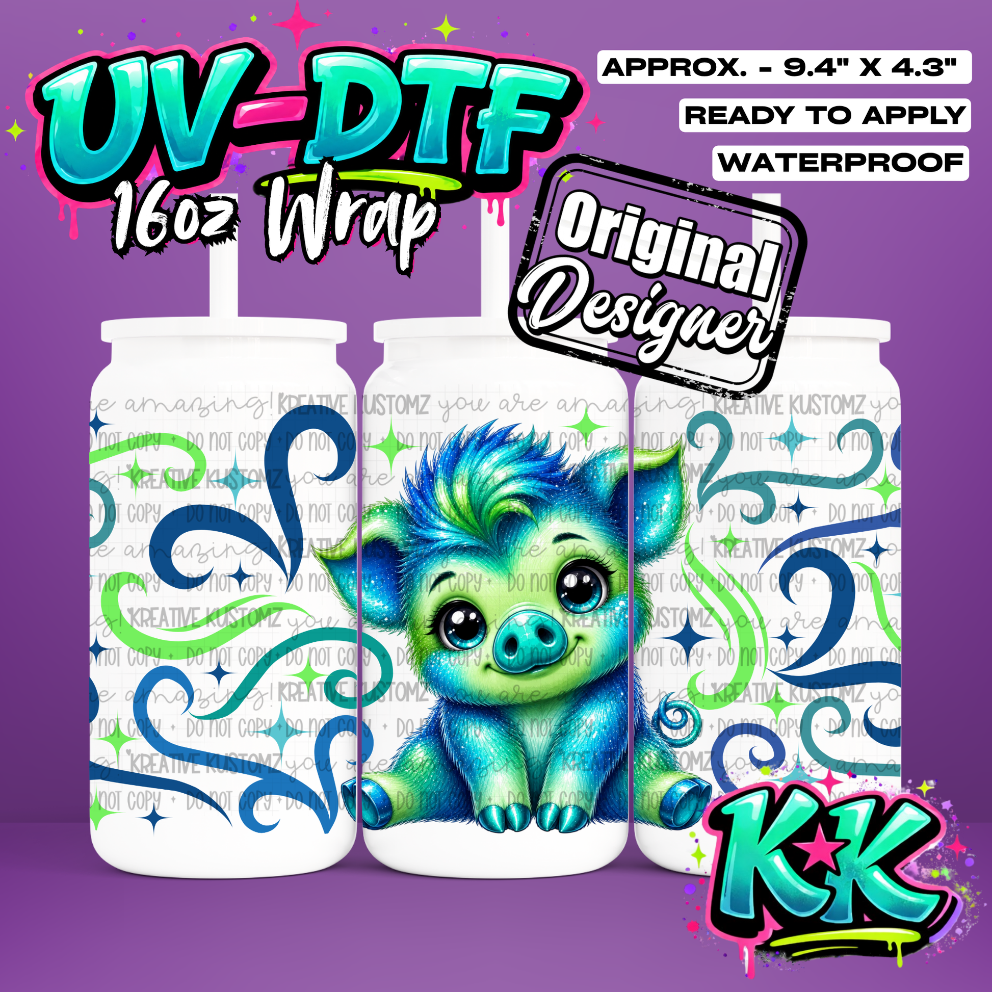 6795 | UV DTF Cup Wrap for 16oz Libbey Glass