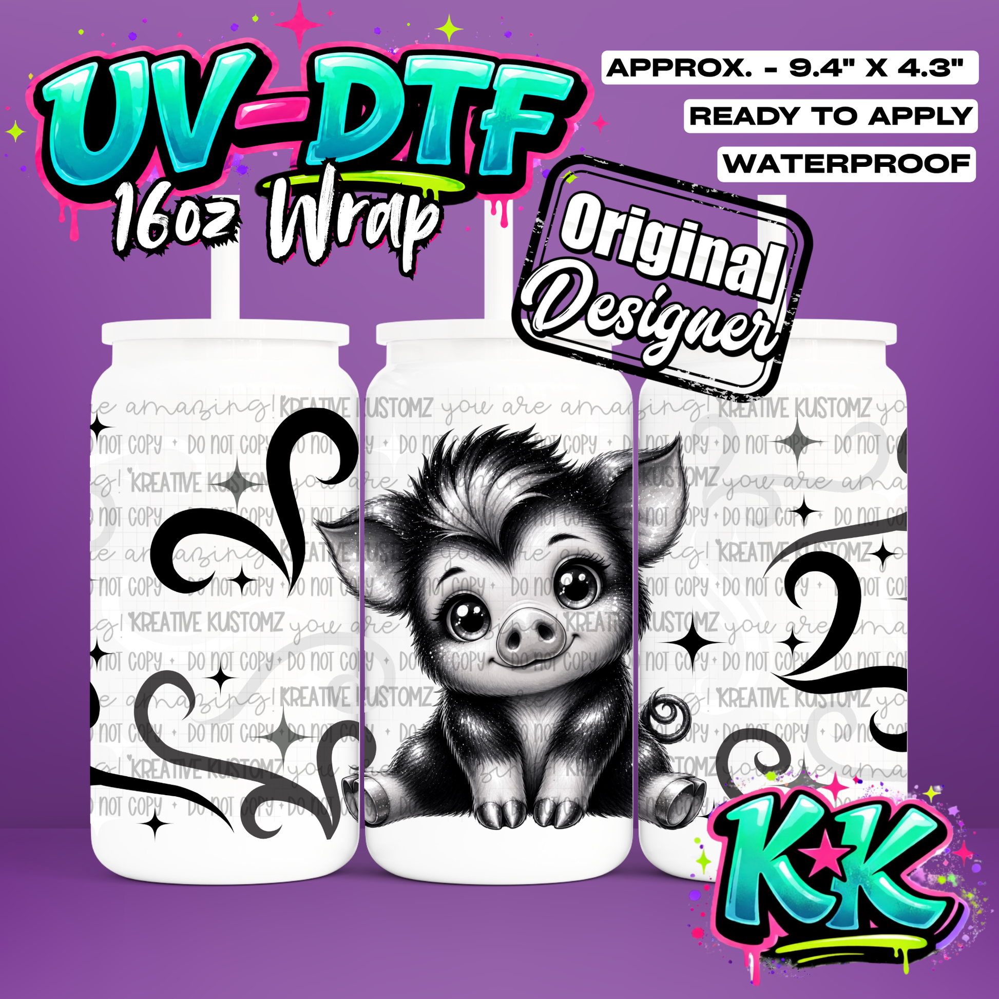 6798 | UV DTF Cup Wrap for 16oz Libbey Glass