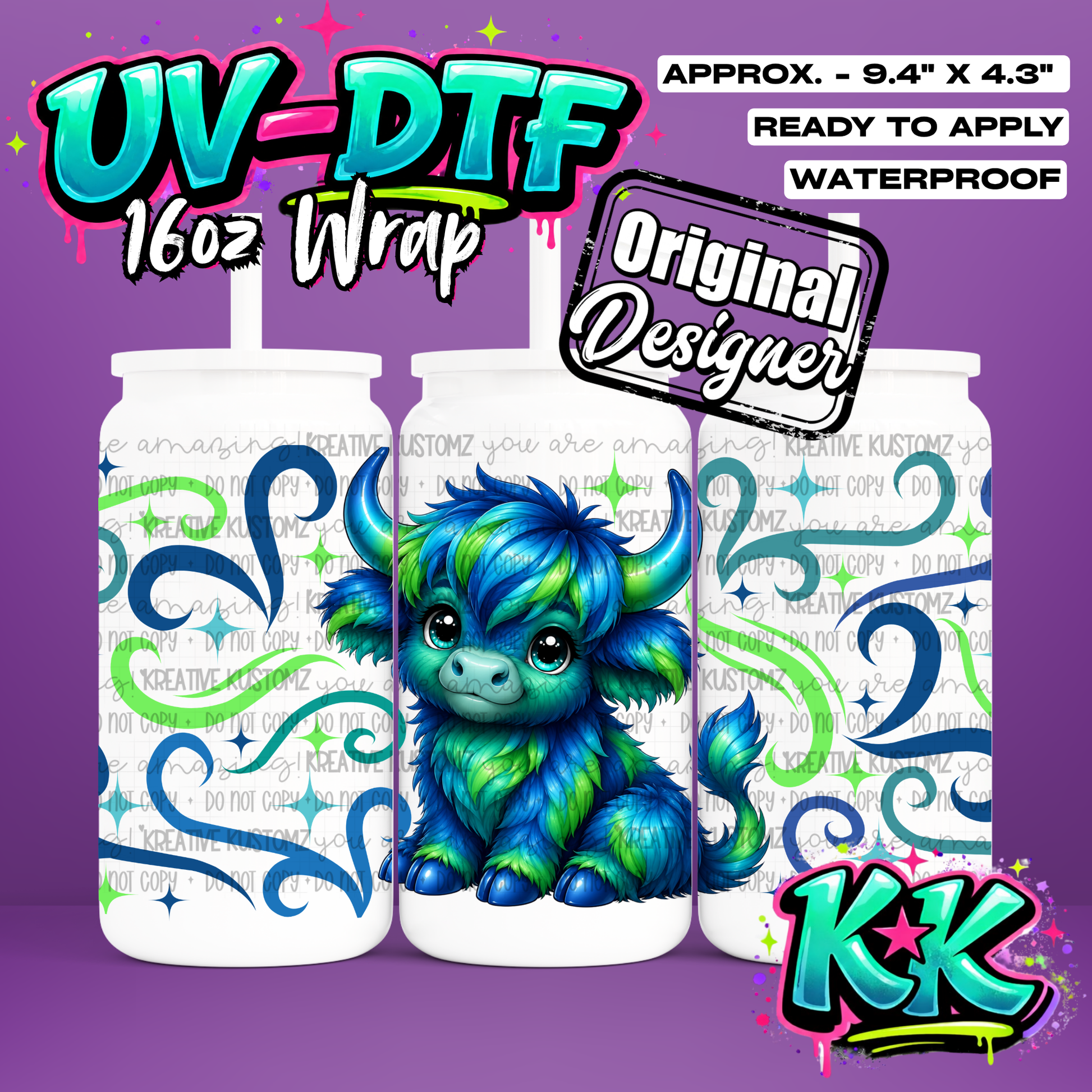 6801 | UV DTF Cup Wrap for 16oz Libbey Glass