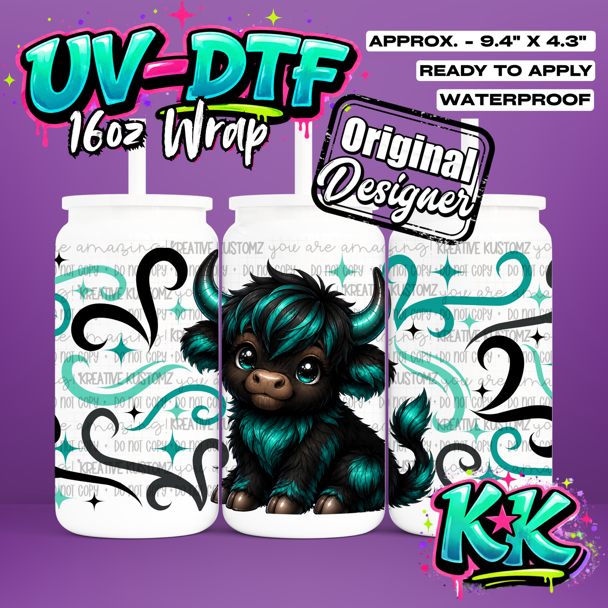 6802 | UV DTF Cup Wrap for 16oz Libbey Glass