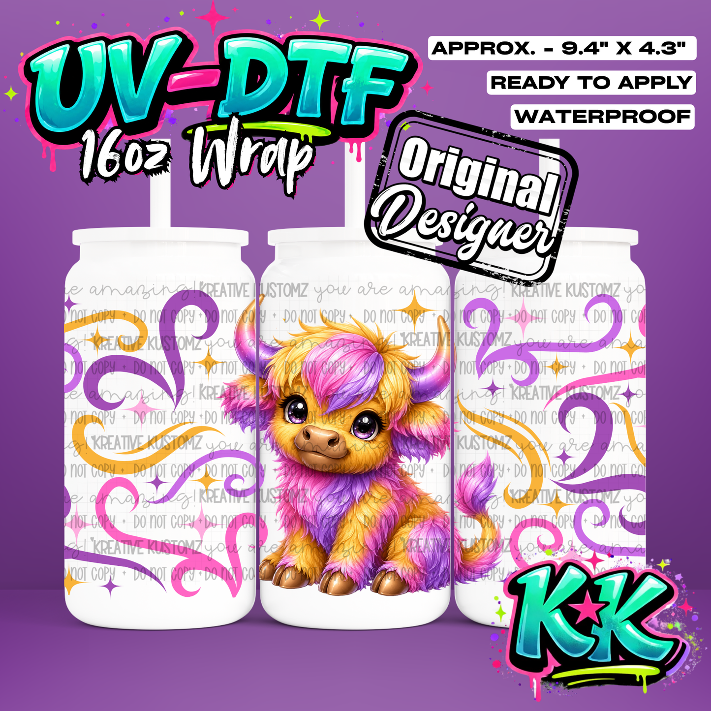 6806 | UV DTF Cup Wrap for 16oz Libbey Glass