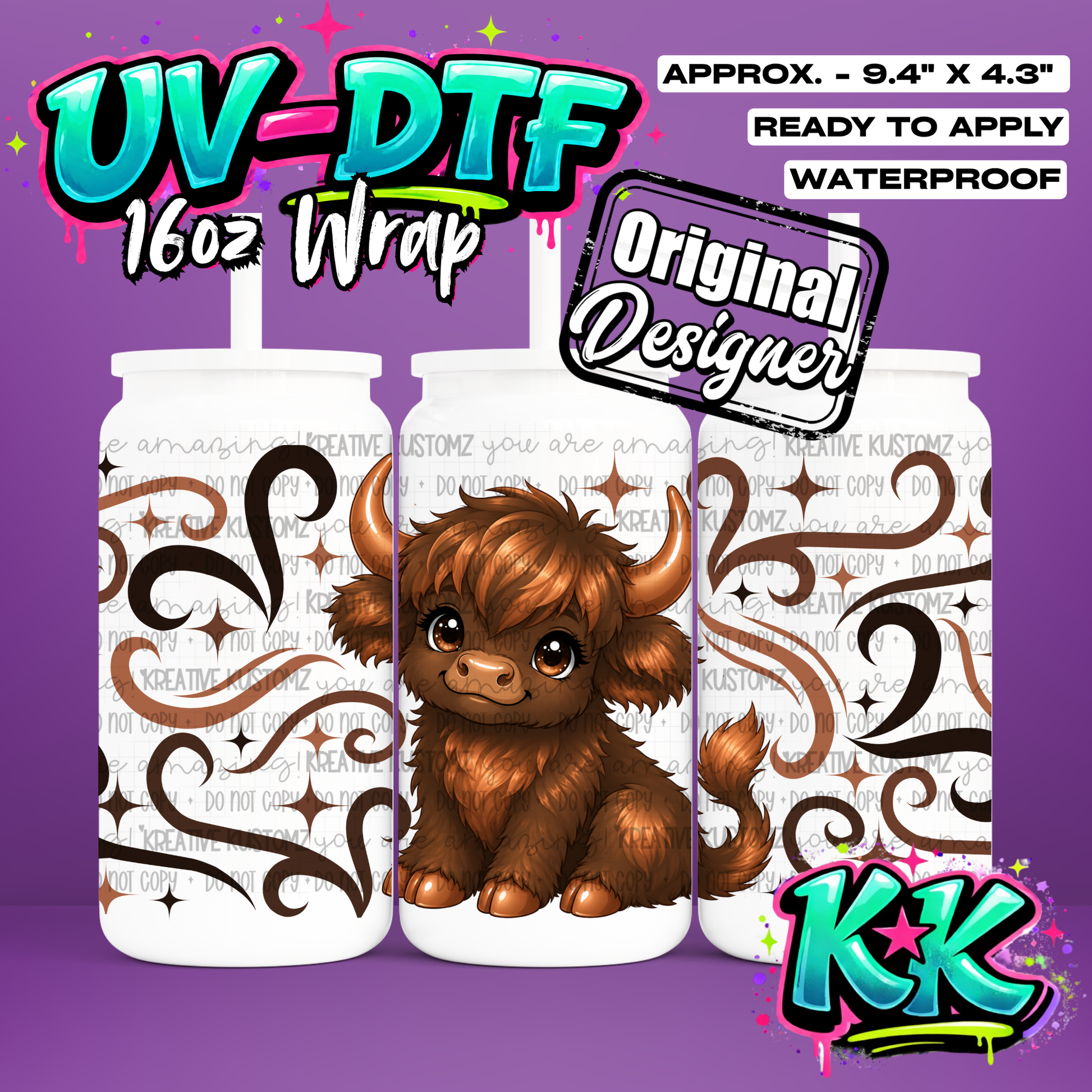 6807 | UV DTF Cup Wrap for 16oz Libbey Glass