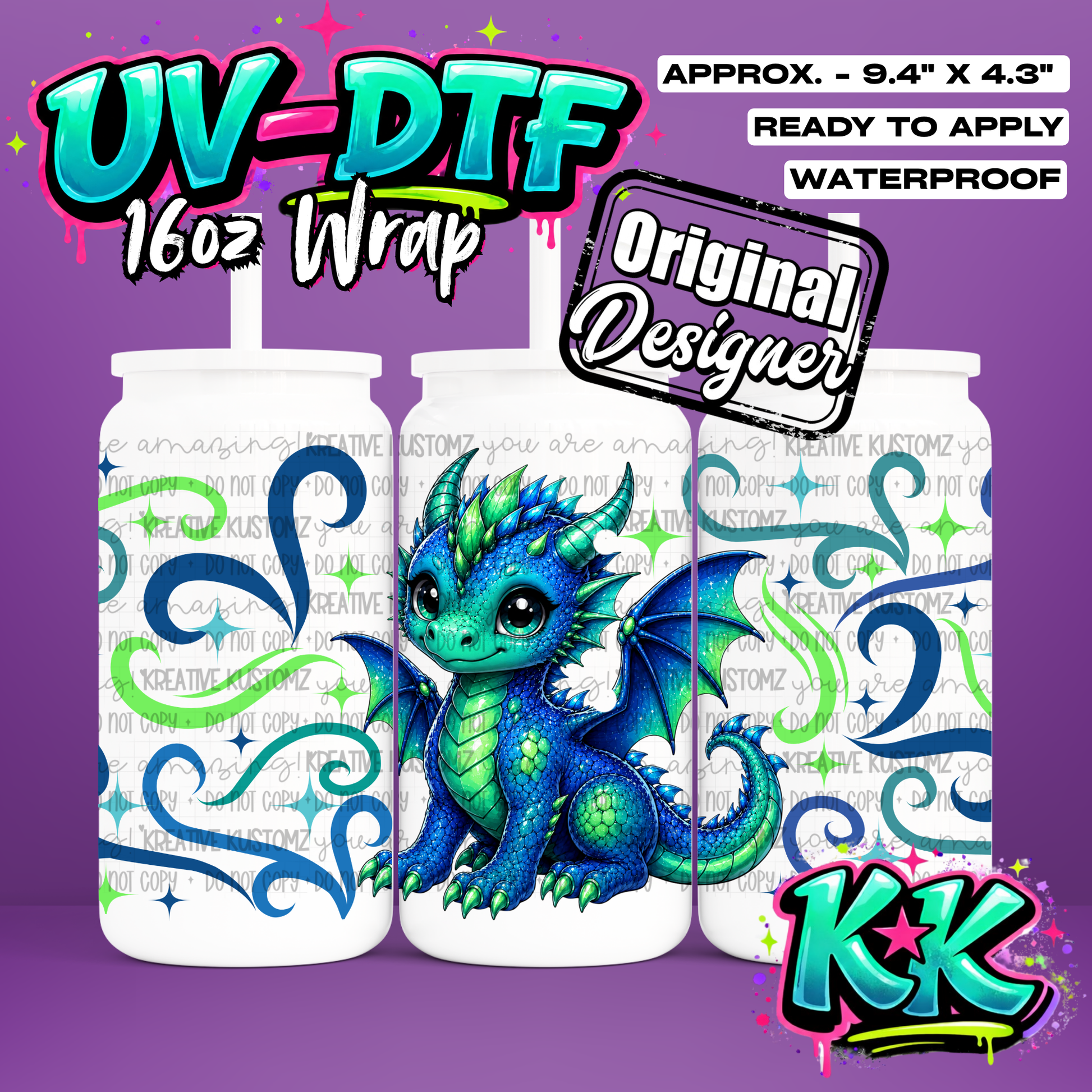 6809 | UV DTF Cup Wrap for 16oz Libbey Glass