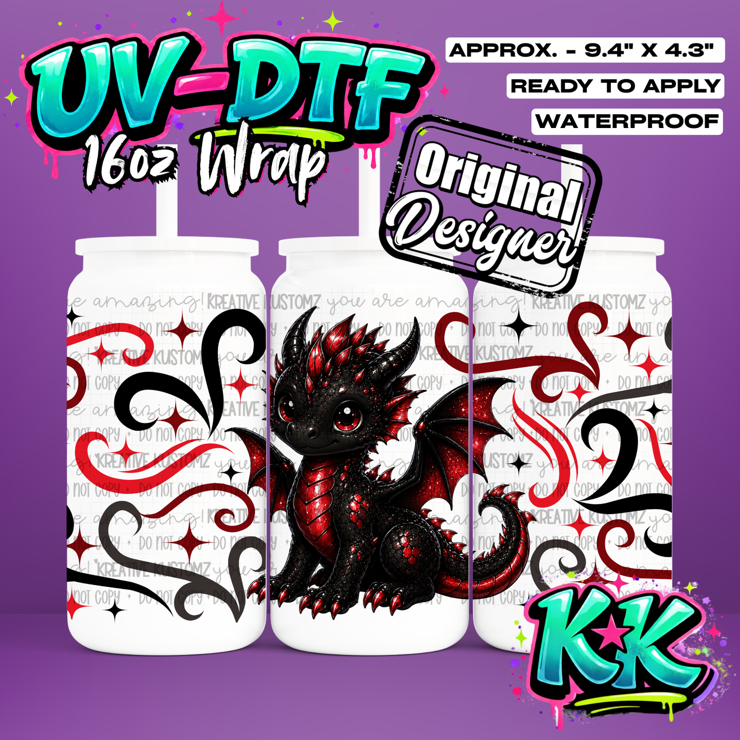 6812 | UV DTF Cup Wrap for 16oz Libbey Glass