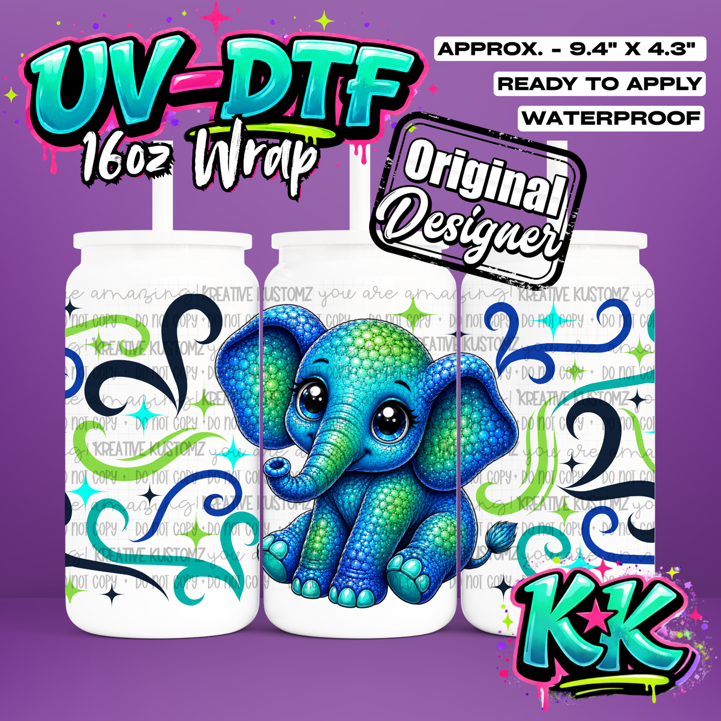 6816 | UV DTF Cup Wrap for 16oz Libbey Glass