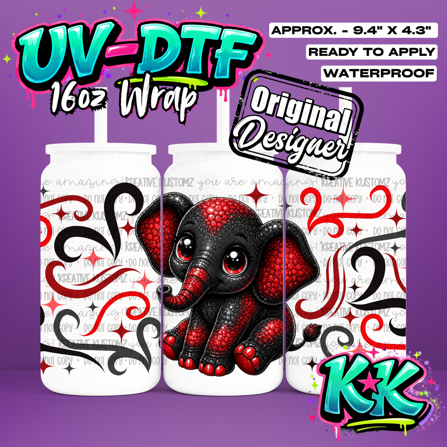 6818 | UV DTF Cup Wrap for 16oz Libbey Glass