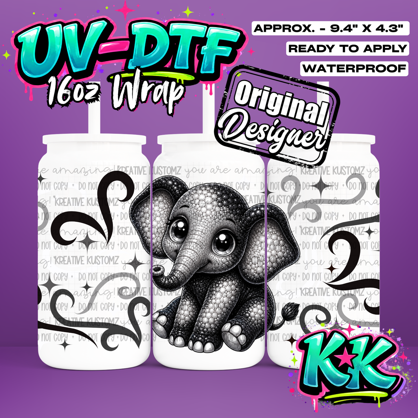 6819 | UV DTF Cup Wrap for 16oz Libbey Glass