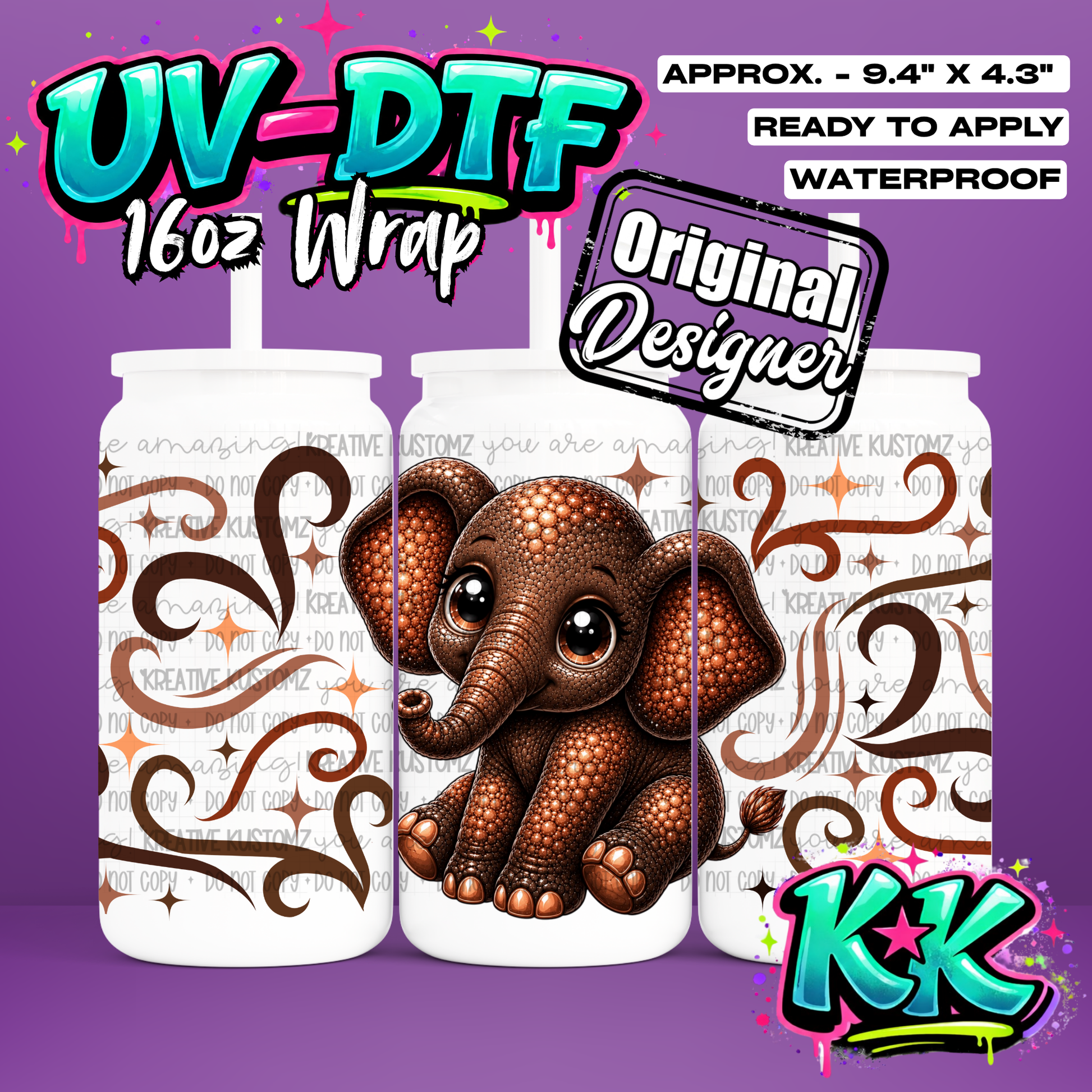 6820 | UV DTF Cup Wrap for 16oz Libbey Glass