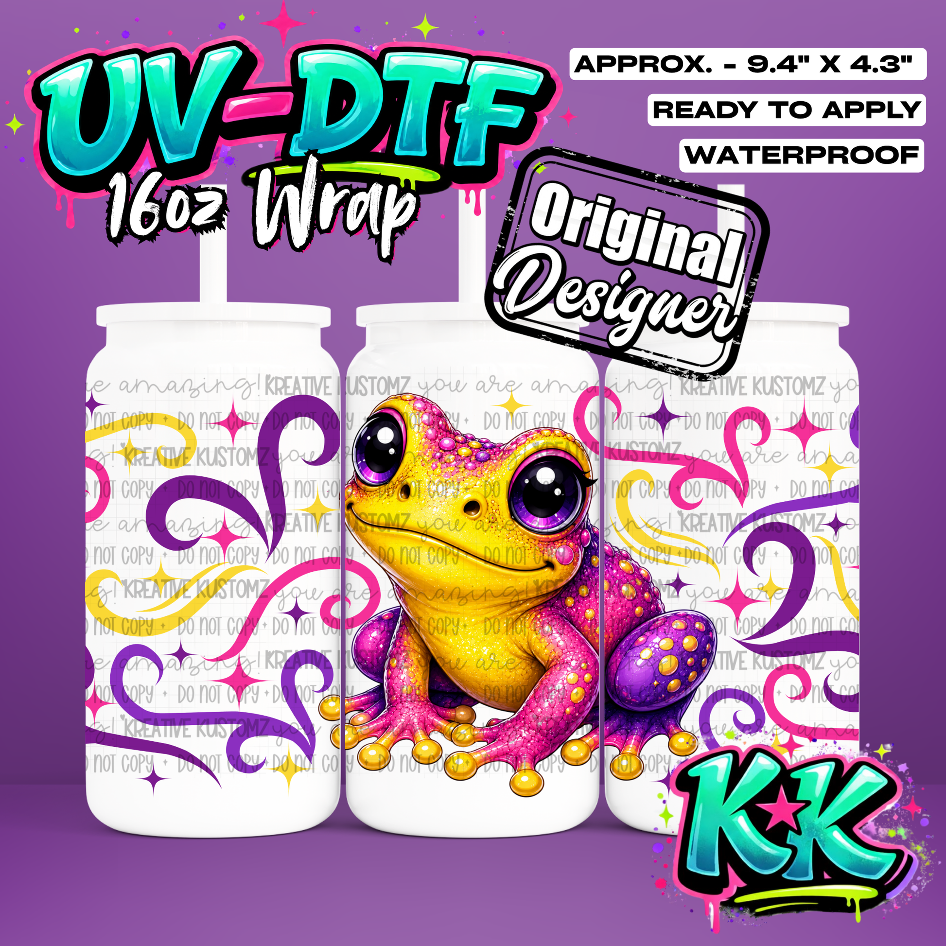 6821 | UV DTF Cup Wrap for 16oz Libbey Glass