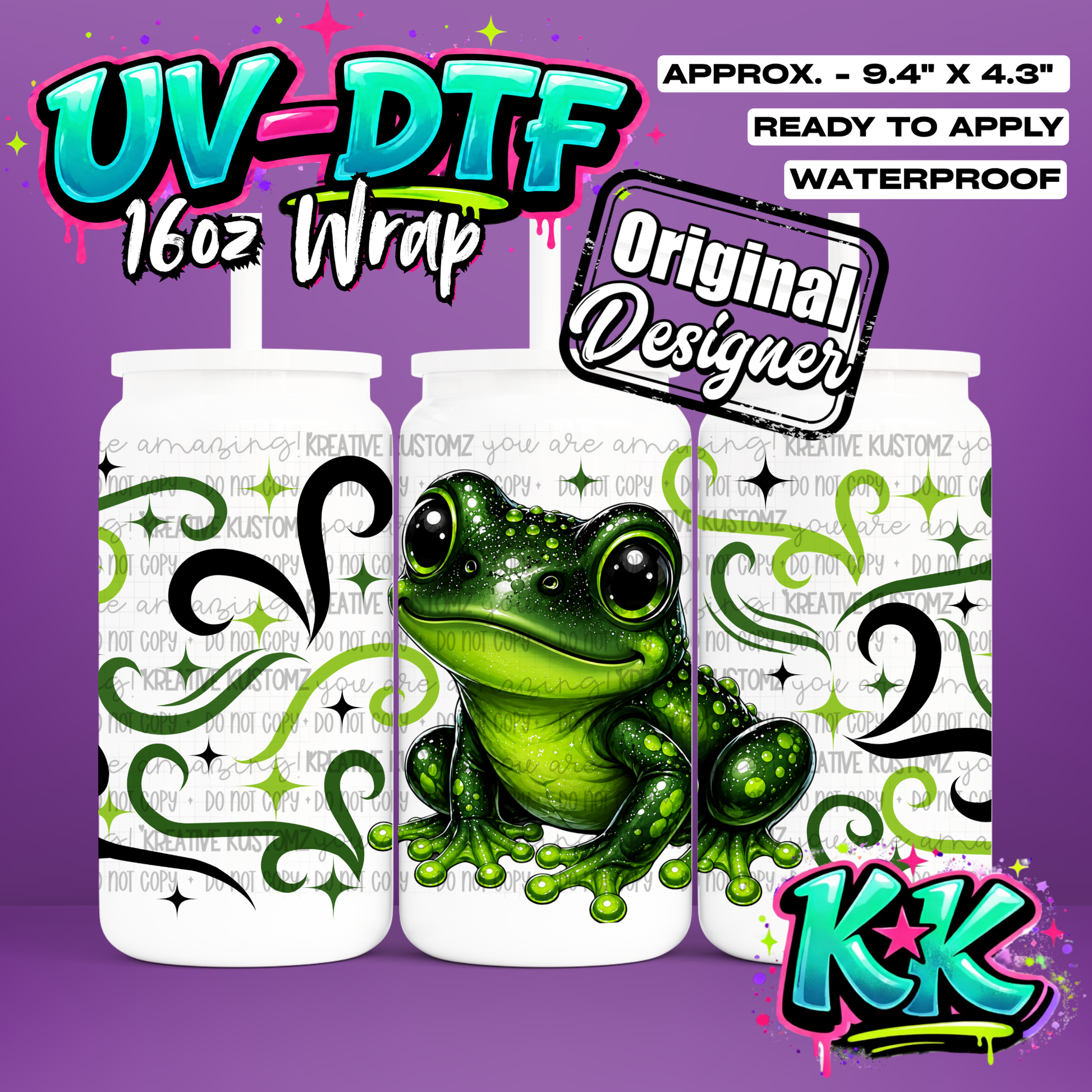 6823 | UV DTF Cup Wrap for 16oz Libbey Glass