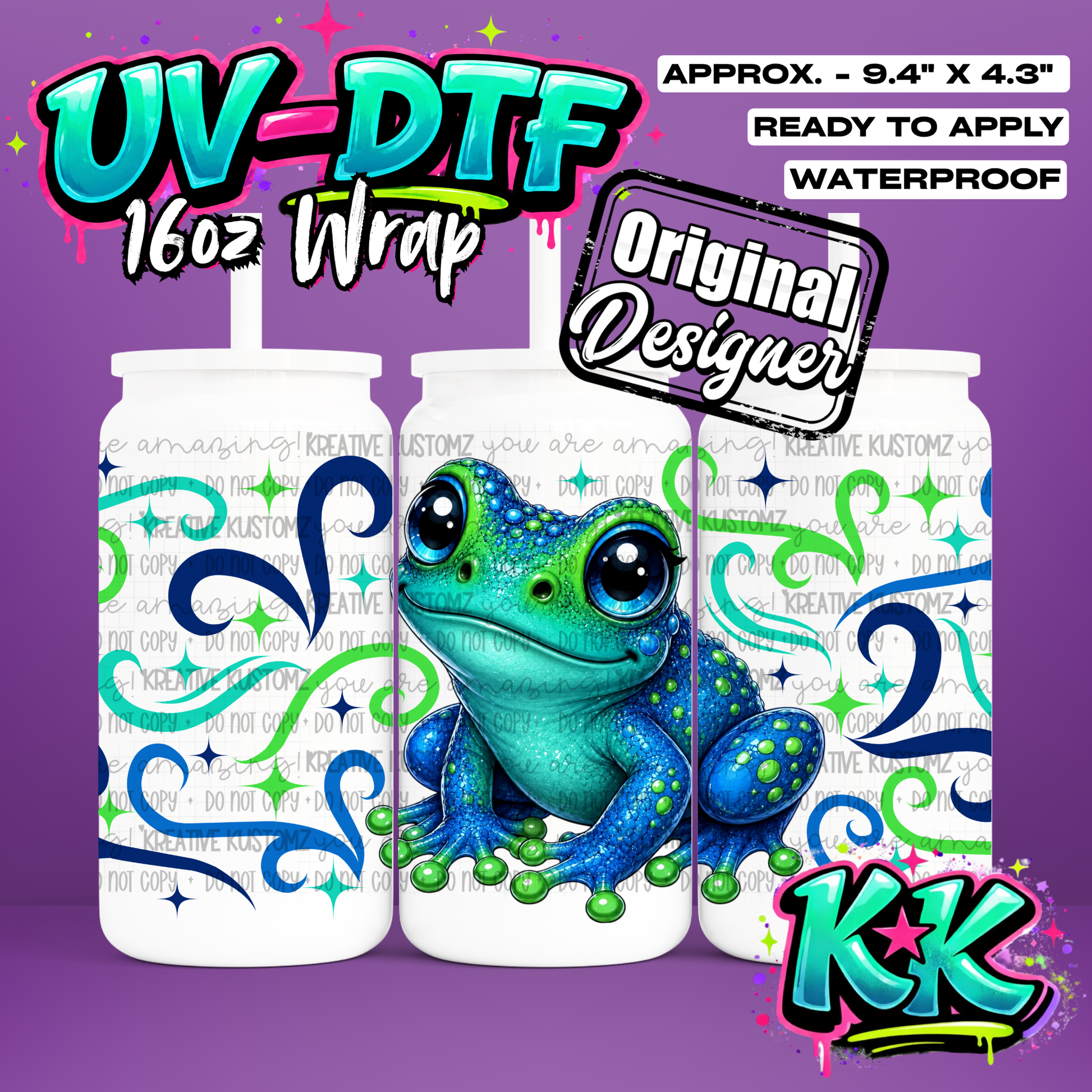 6825 | UV DTF Cup Wrap for 16oz Libbey Glass