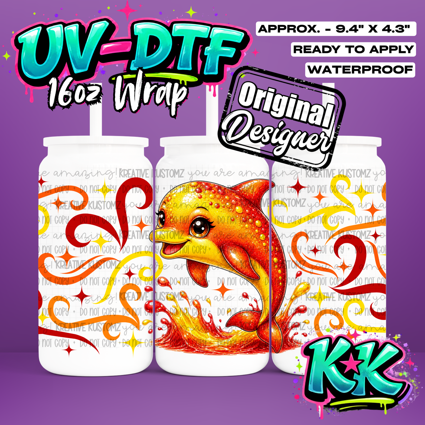 6827 | UV DTF Cup Wrap for 16oz Libbey Glass