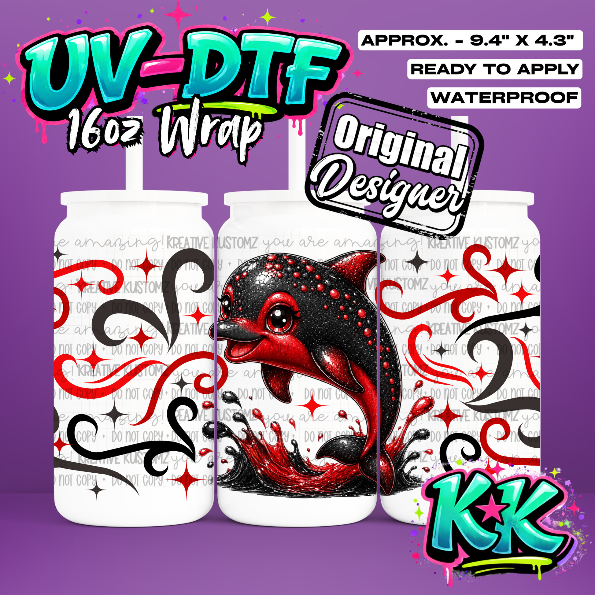 6829 | UV DTF Cup Wrap for 16oz Libbey Glass