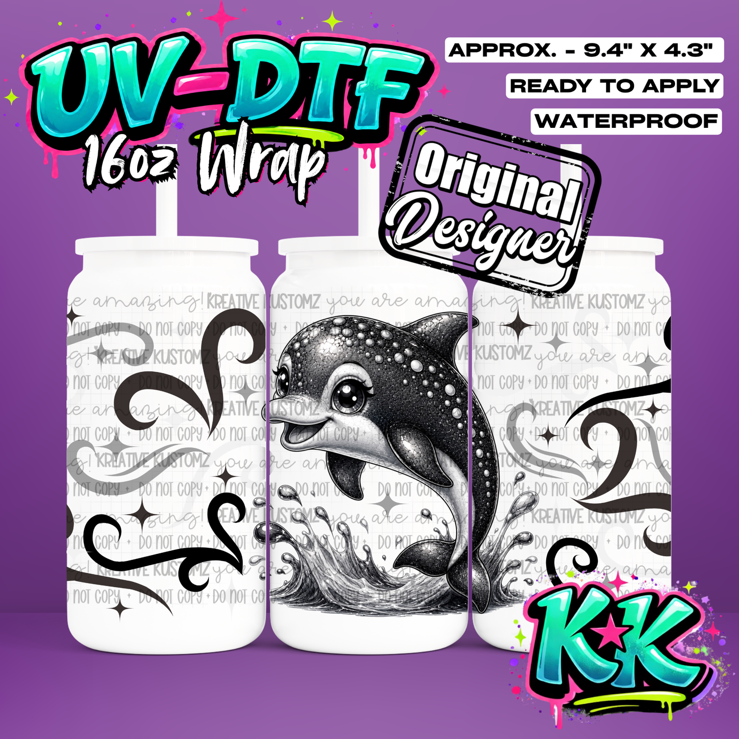 6830 | UV DTF Cup Wrap for 16oz Libbey Glass